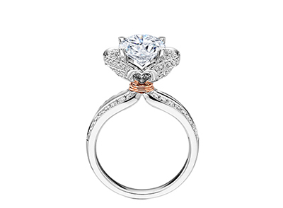 翡翠女士钻石戒指图片 如果新人是到实体店选购钻石戒指
