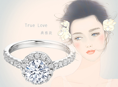 翡翠五爪钻石戒指款式图 另外价格还会受品牌溢价的影响