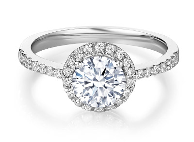 翡翠750钻石戒指价格 六爪镶嵌的方式