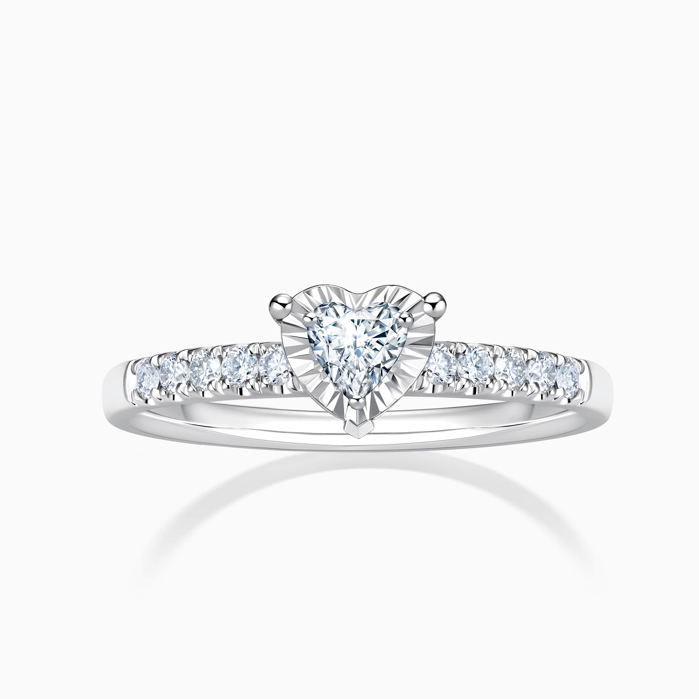 Darry Ring heart shaped diamond engagement ring white gold