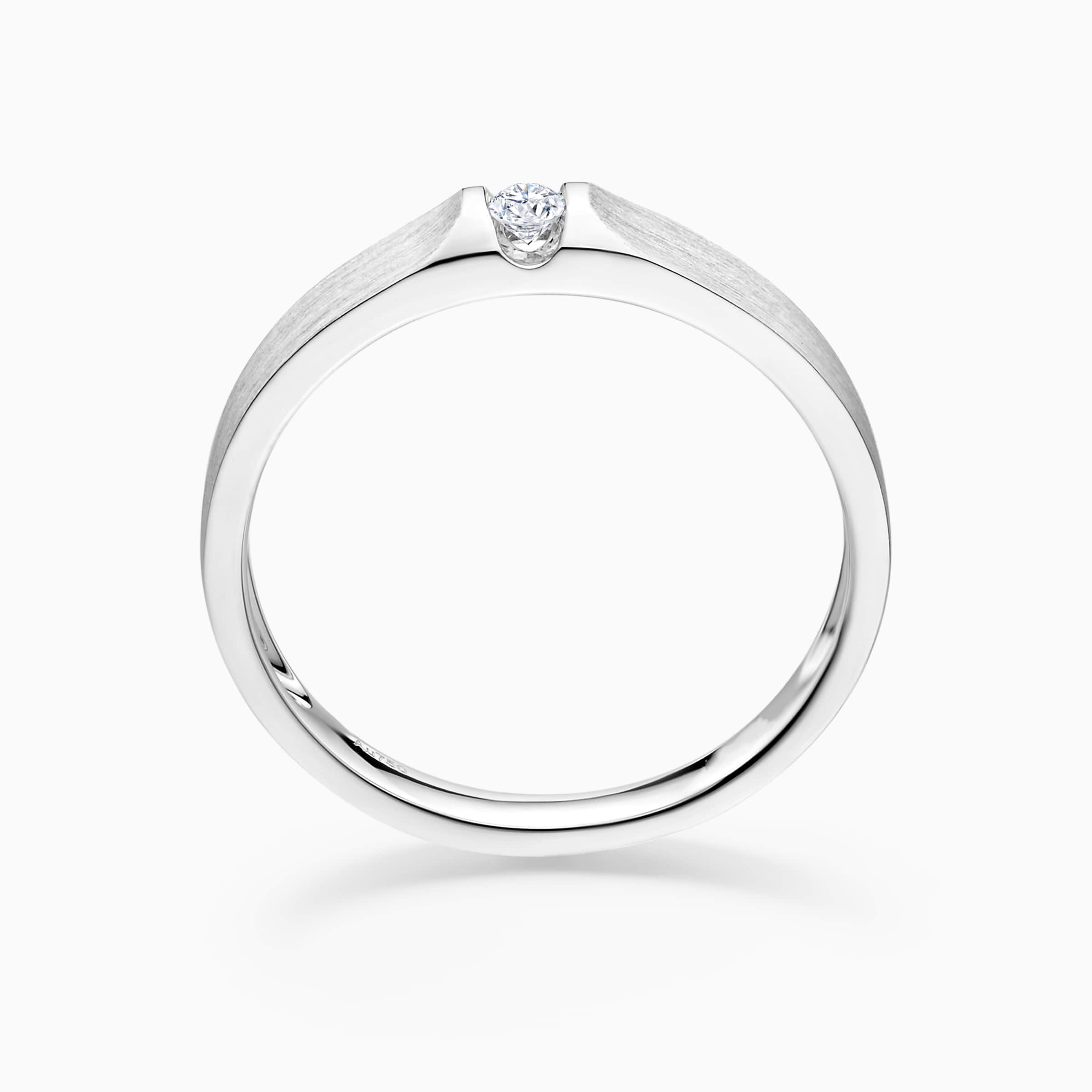 Darry Ring male wedding band in white gold