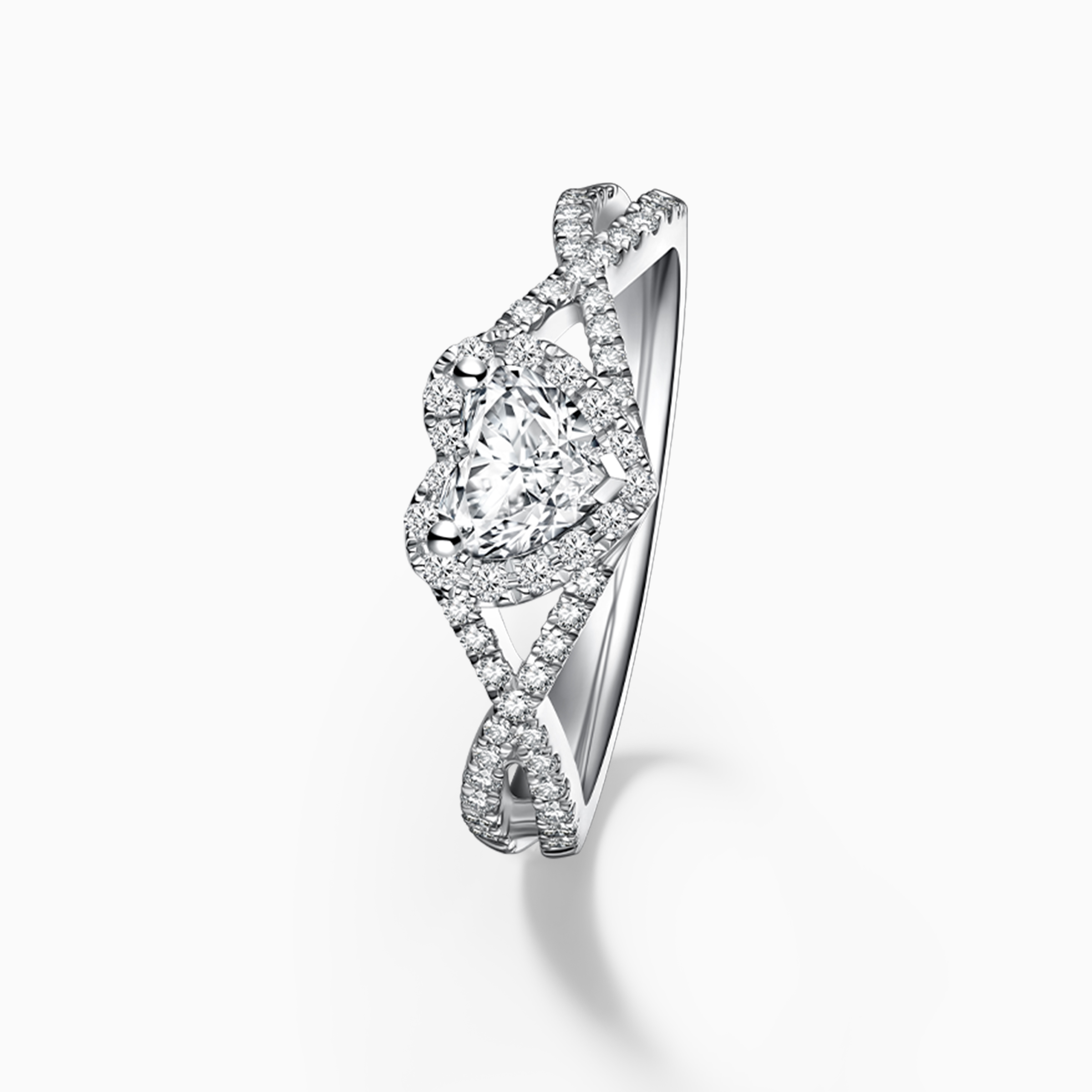 Darry Ring halo diamond engagement ring side view