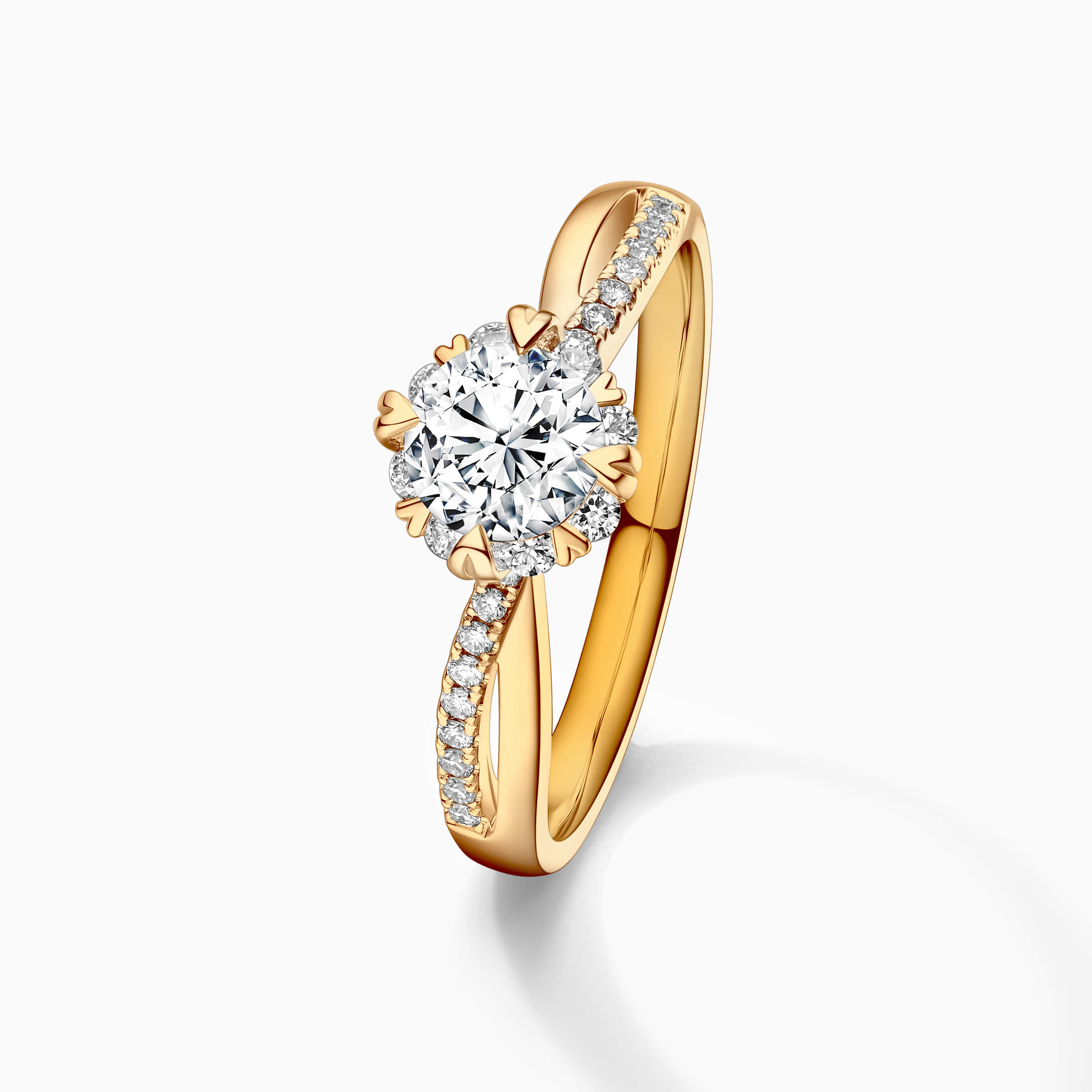 Darry Ring snowflake diamond ring yellow gold