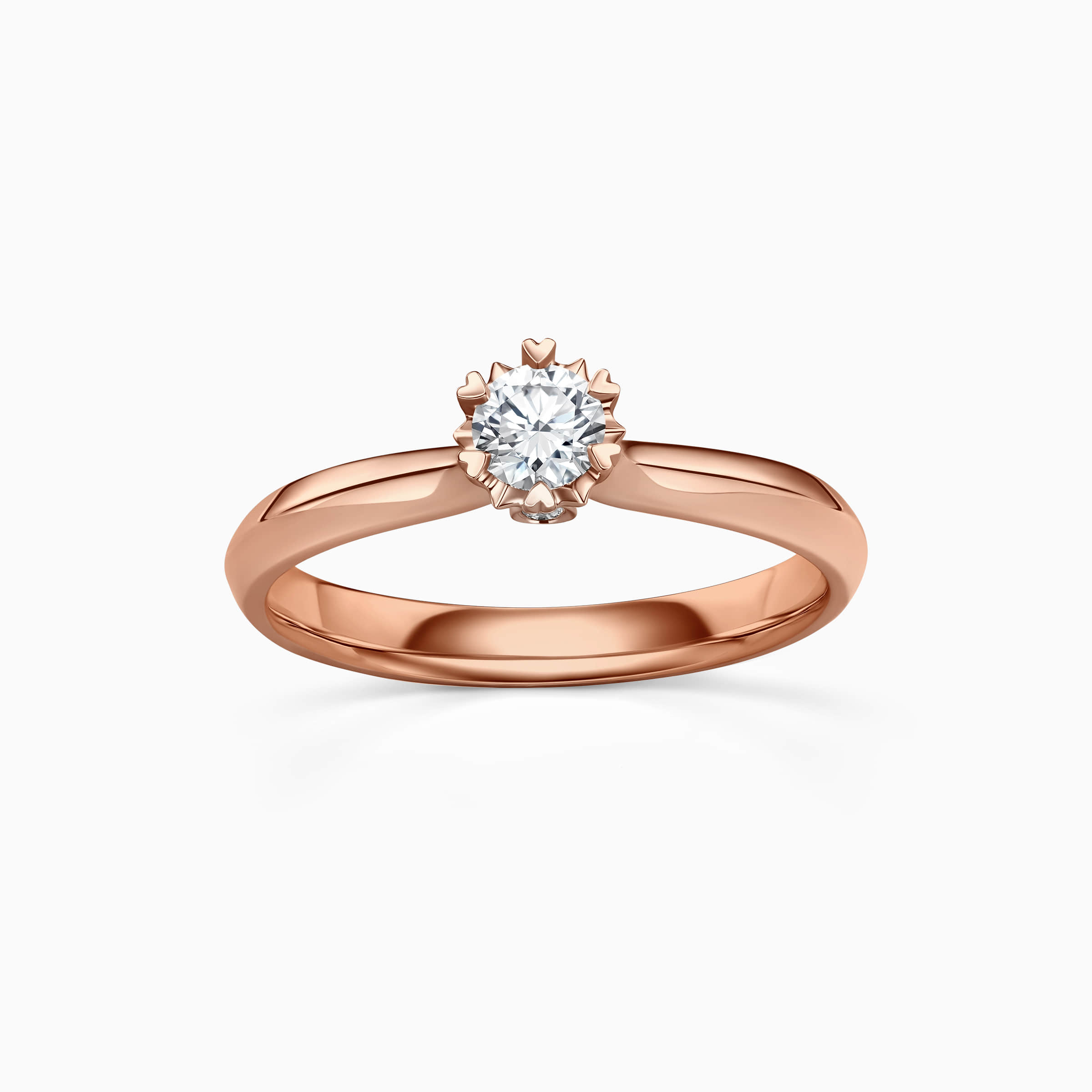 Darry Ring snowflake diamond promise ring rose gold