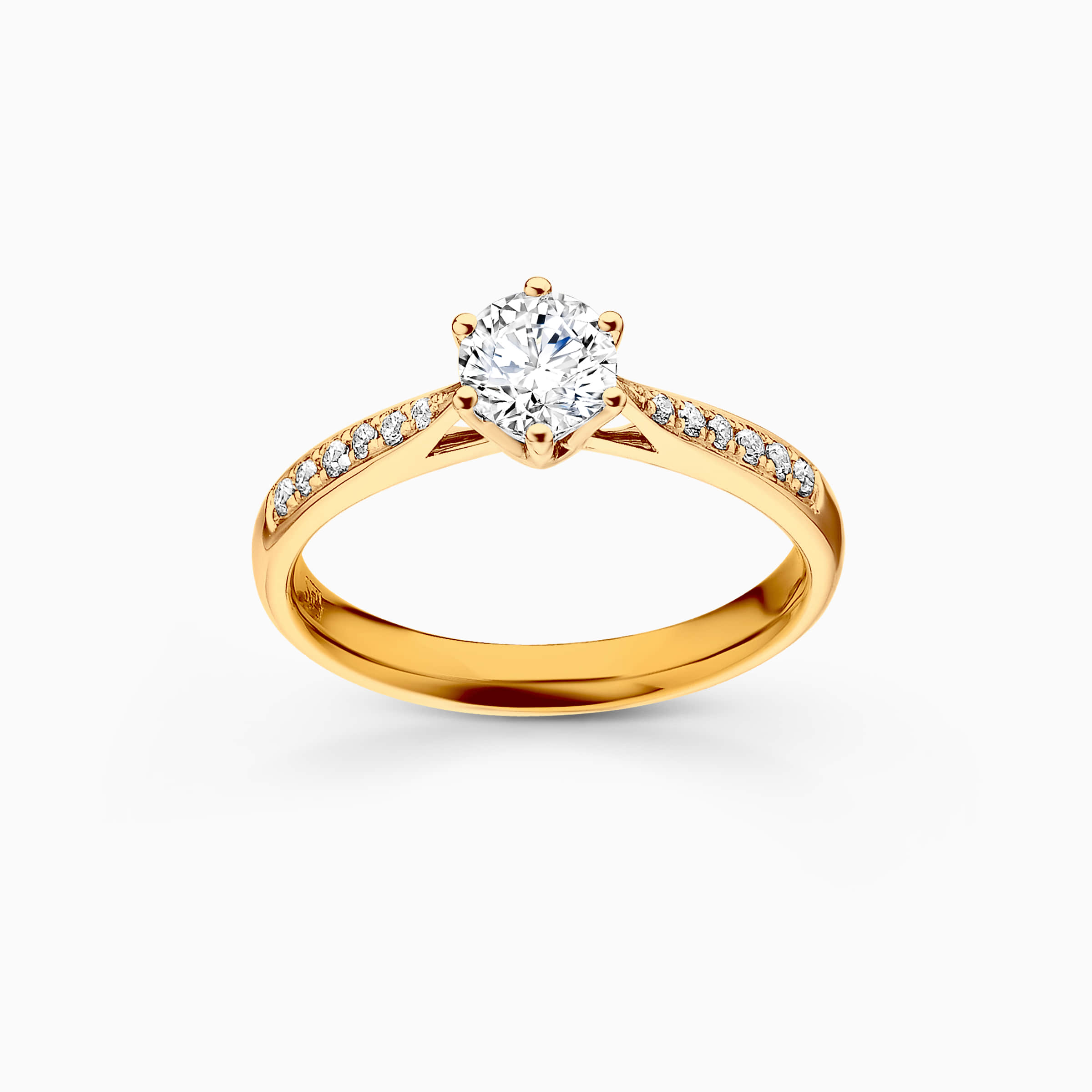 Darry Ring 6 prong promise ring yellow gold