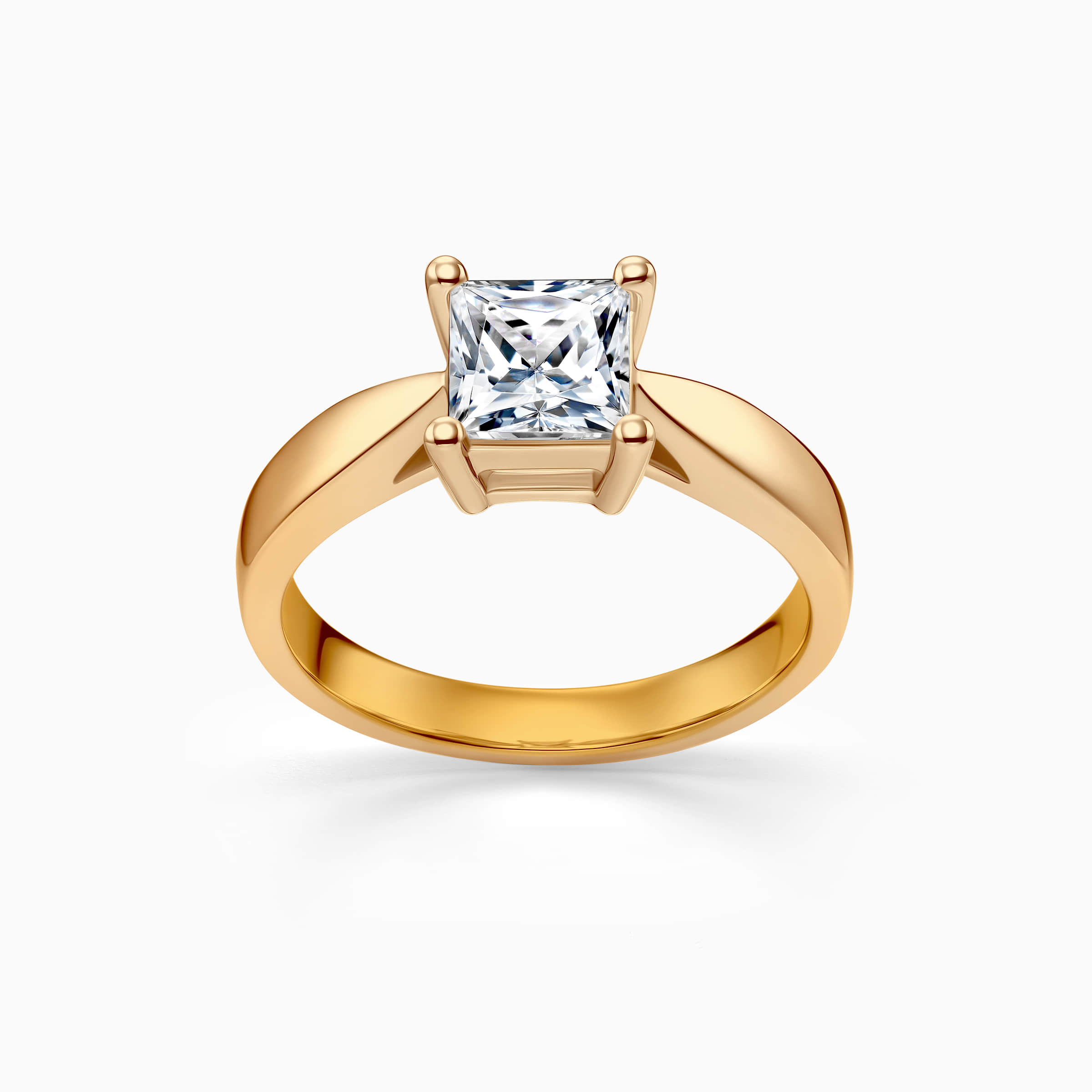 darry ring princess cut diamond engagement ring yellow gold
