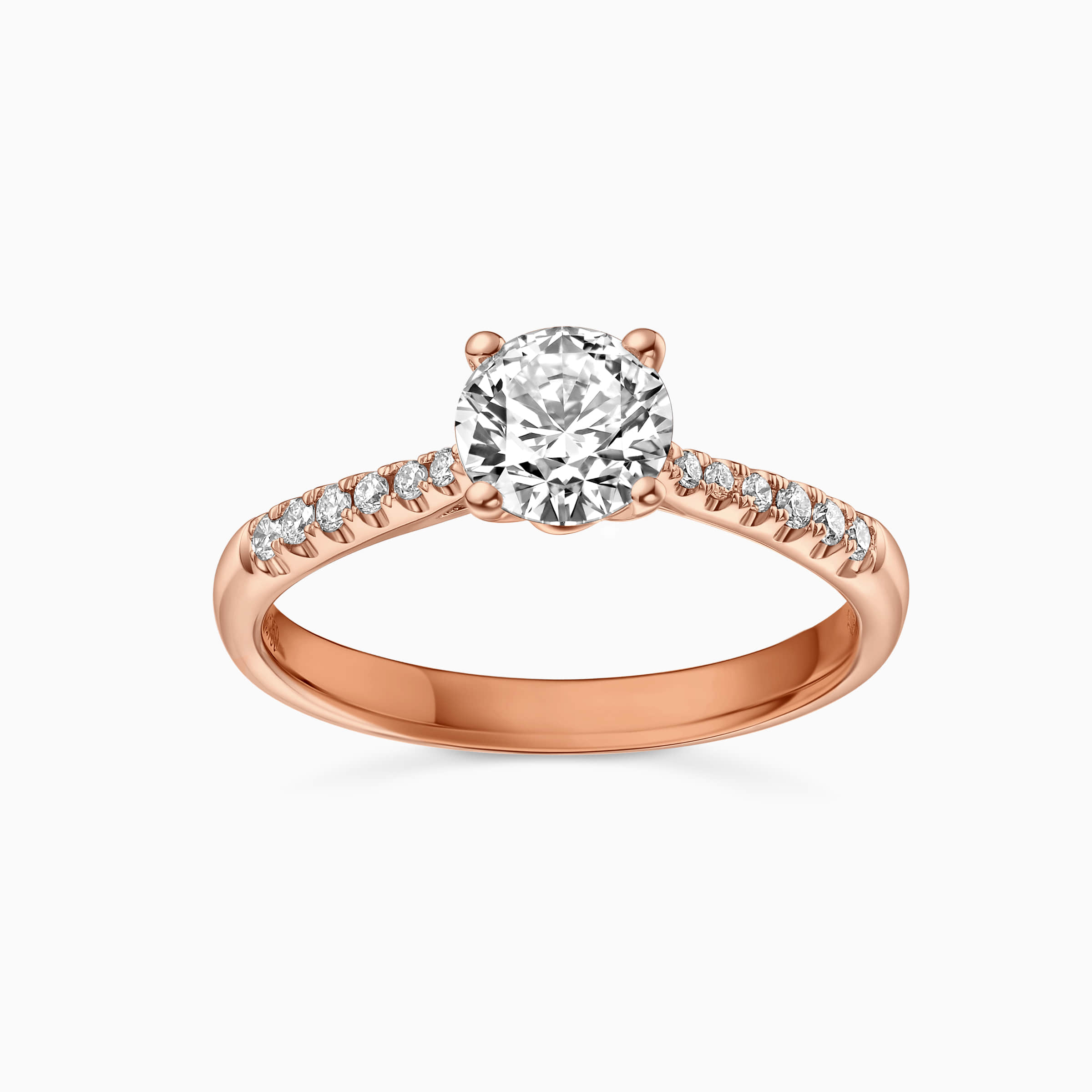 darry ring 4 prong engagement ring rose gold