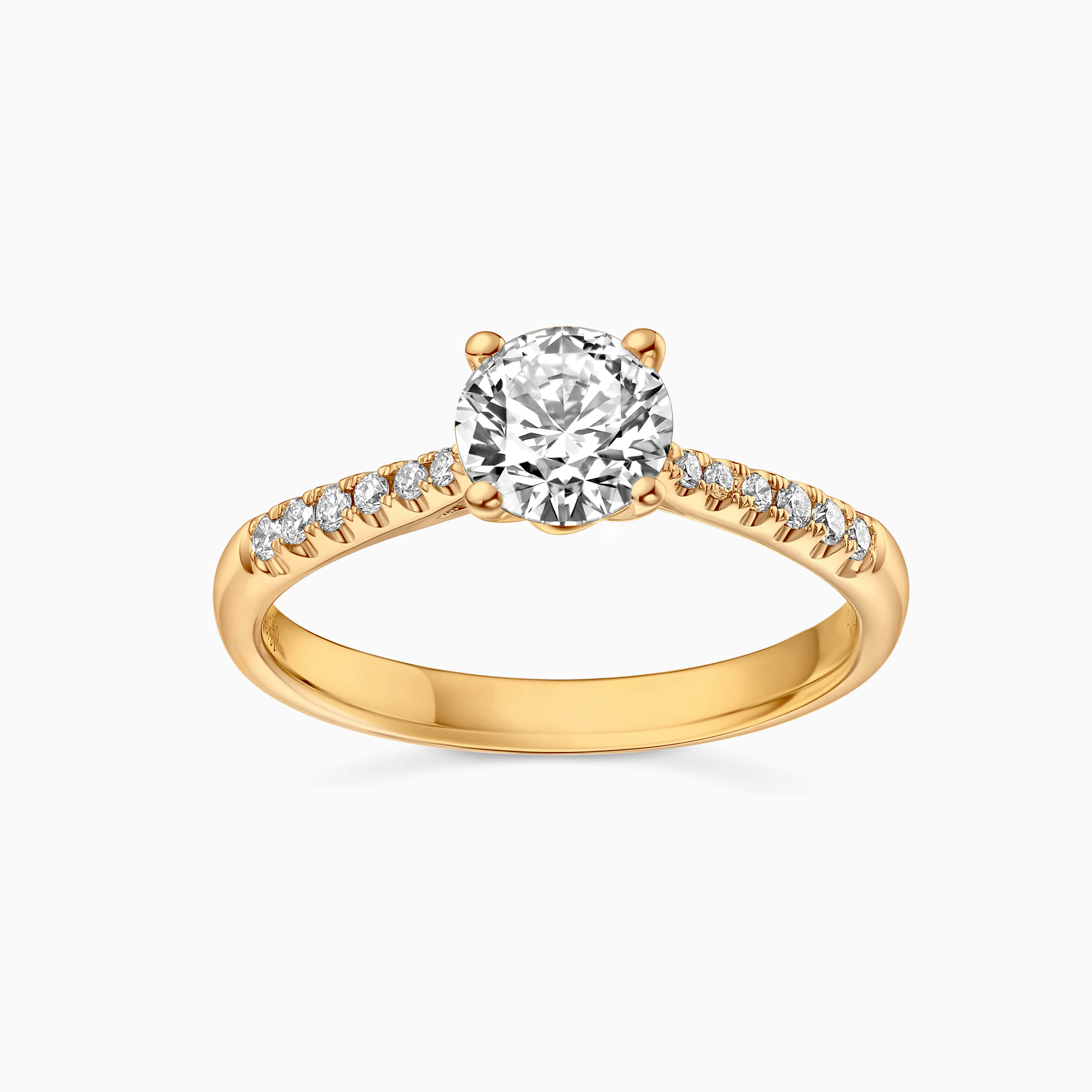 darry ring 4 prong engagement ring yellow gold