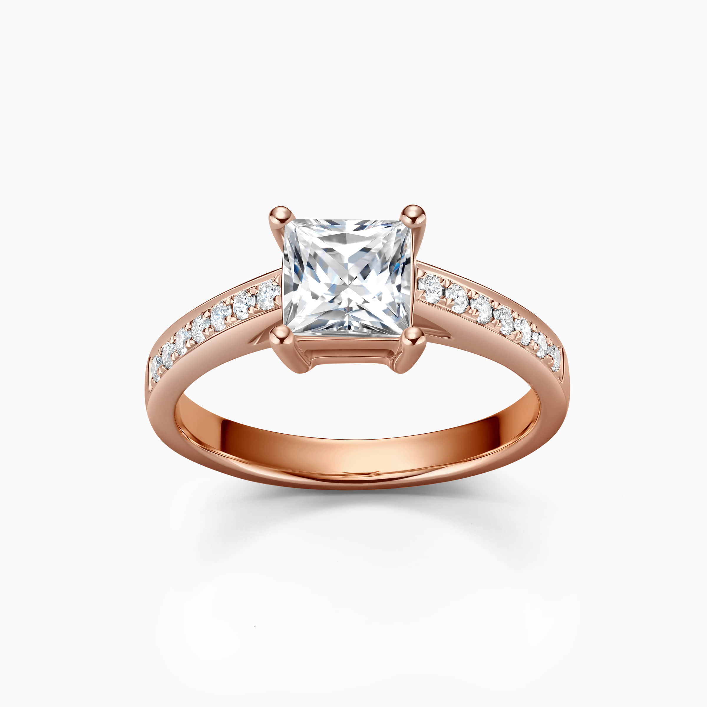 Darry Ring princess cut promise ring rose gold