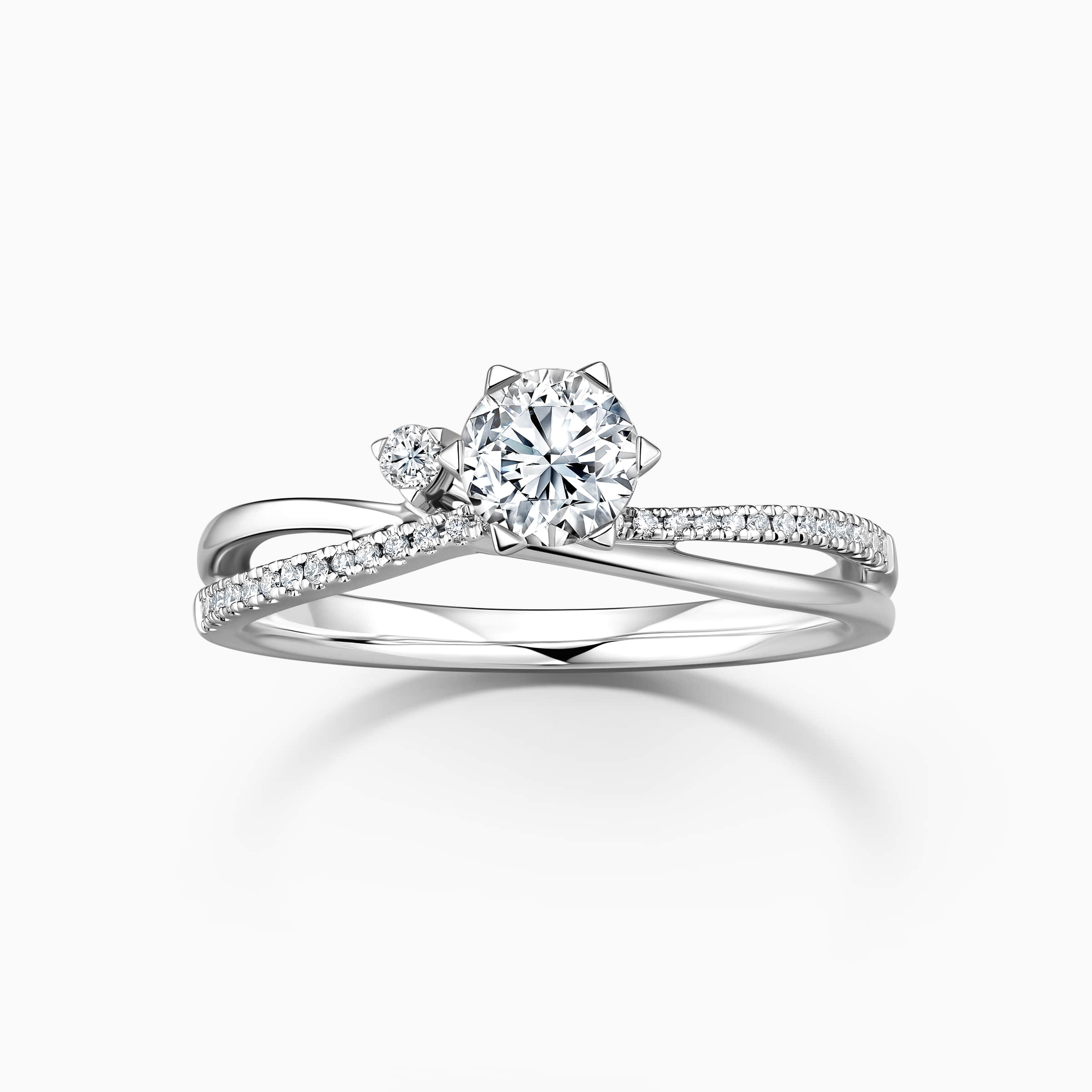 Darry Ring 2 stone promise ring white gold