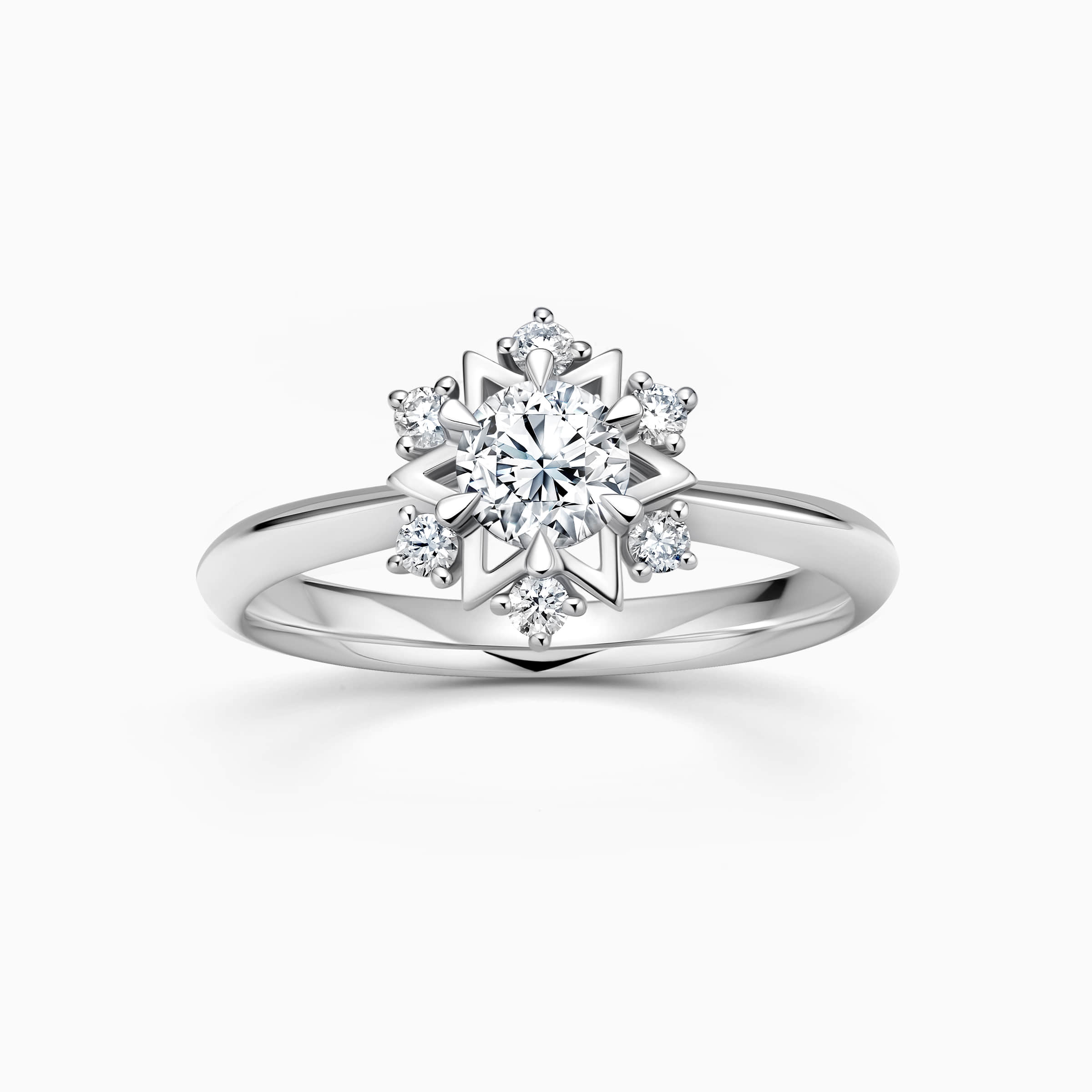 Darry Ring star engagement ring white gold