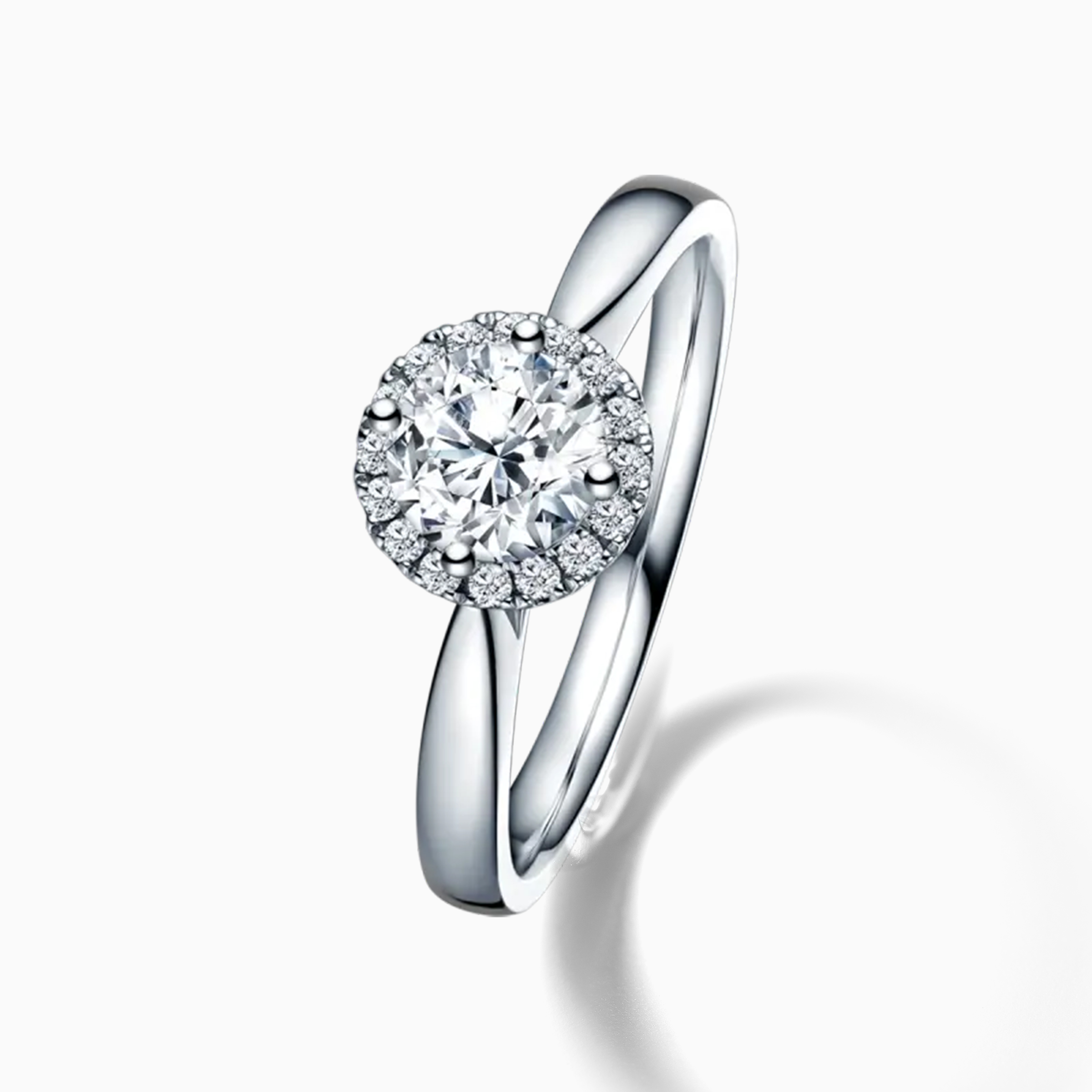 Darry Ring round diamond engagement ring top view
