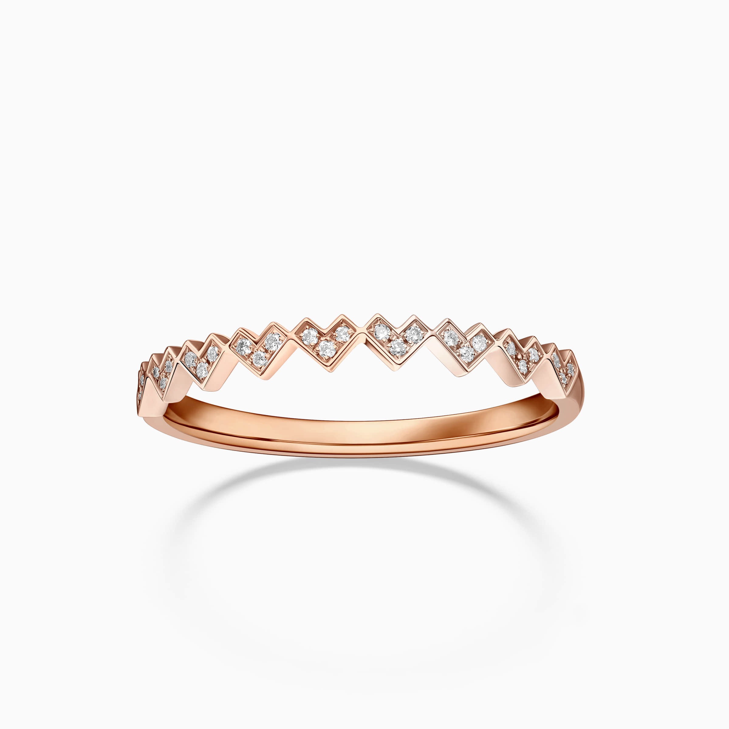 Darry Ring heart shaped diamond wedding ring in rose gold