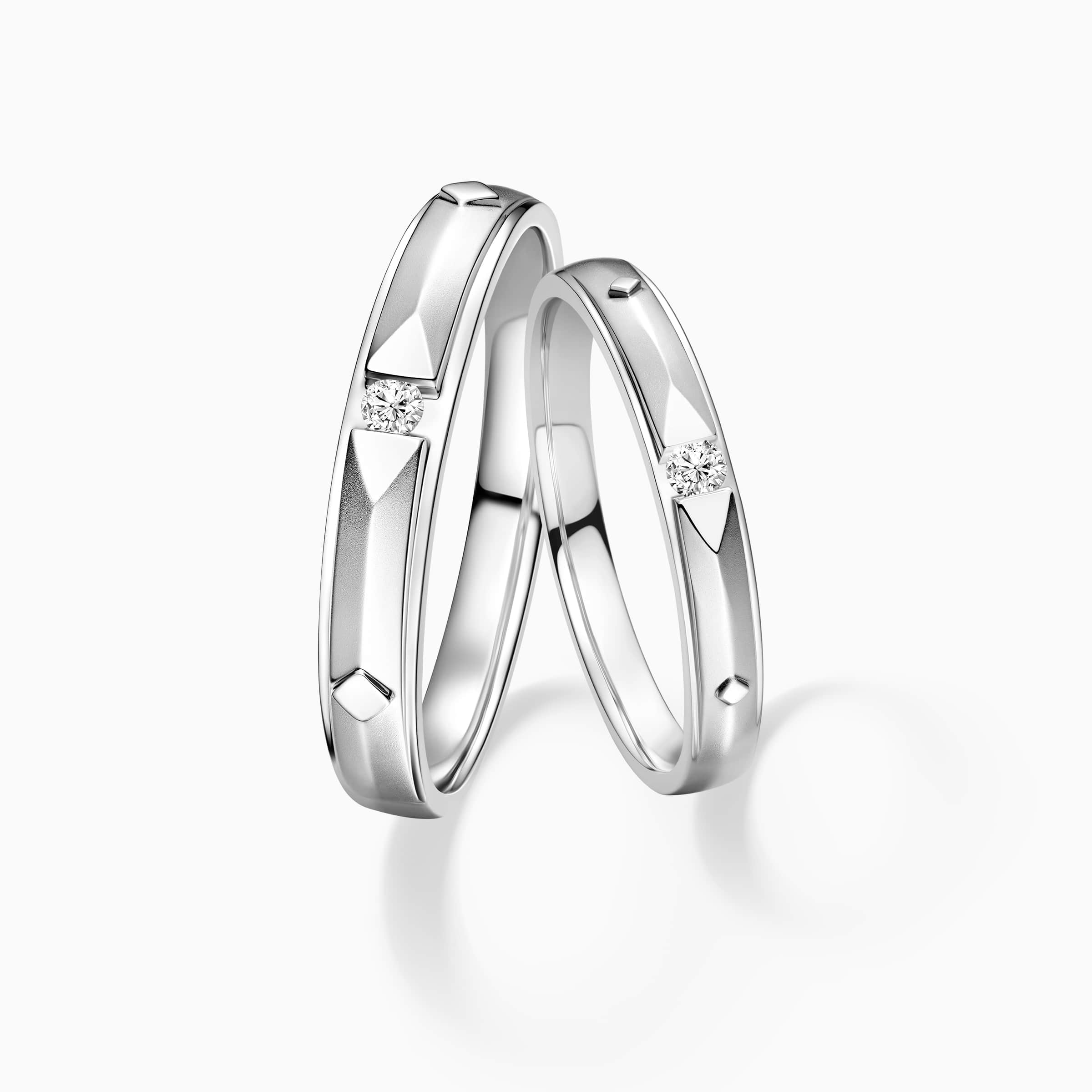 Darry Ring wedding sets his and hers in platinum