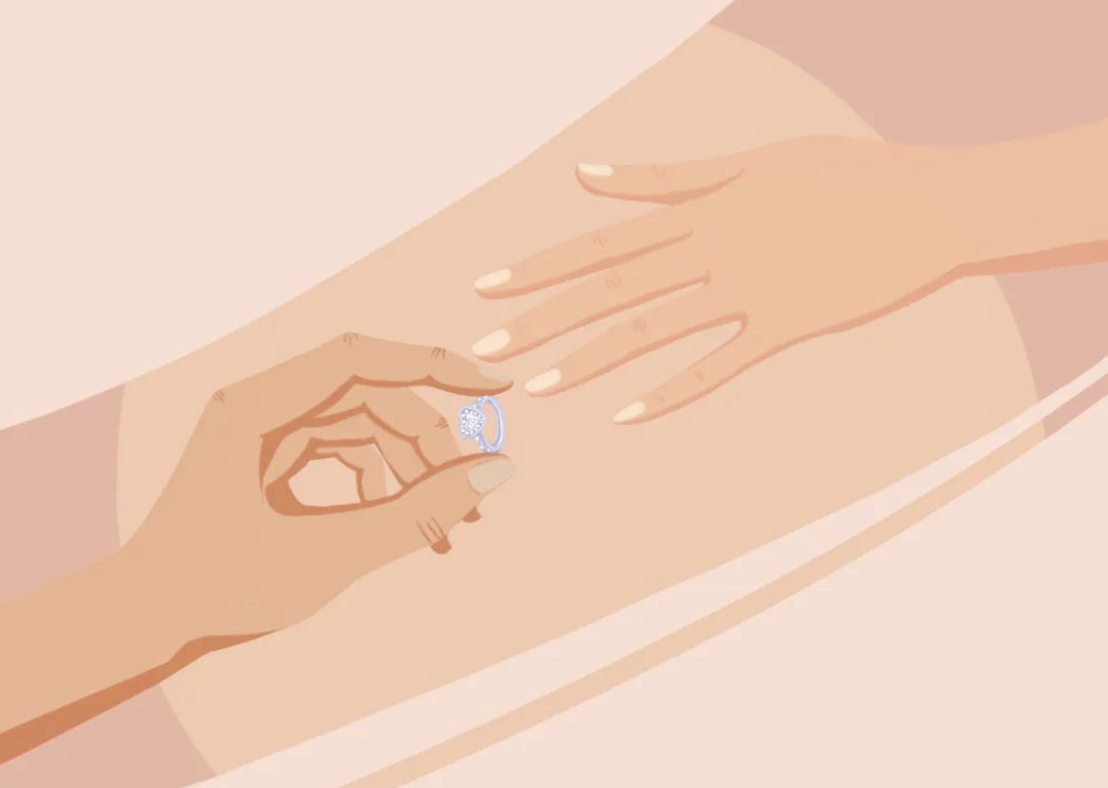 engagement ring finger for female