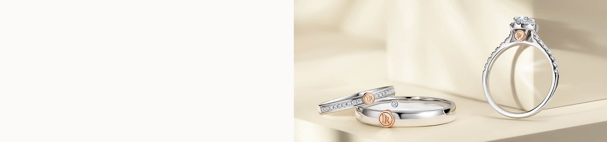 DR Love Mark wedding rings banner