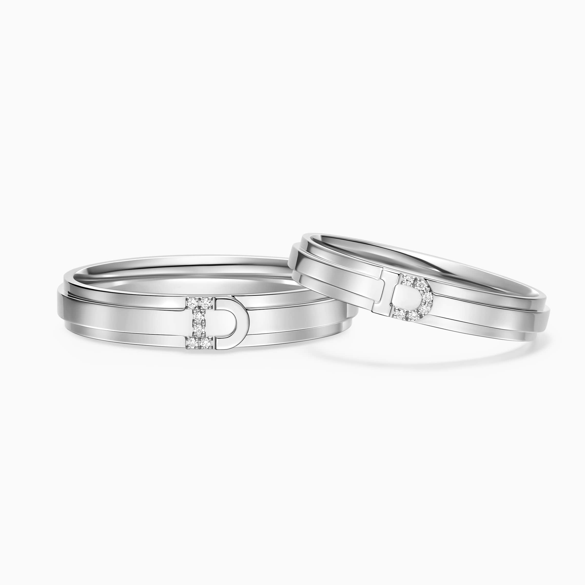 Darry Ring white gold wedding ring sets for him and her