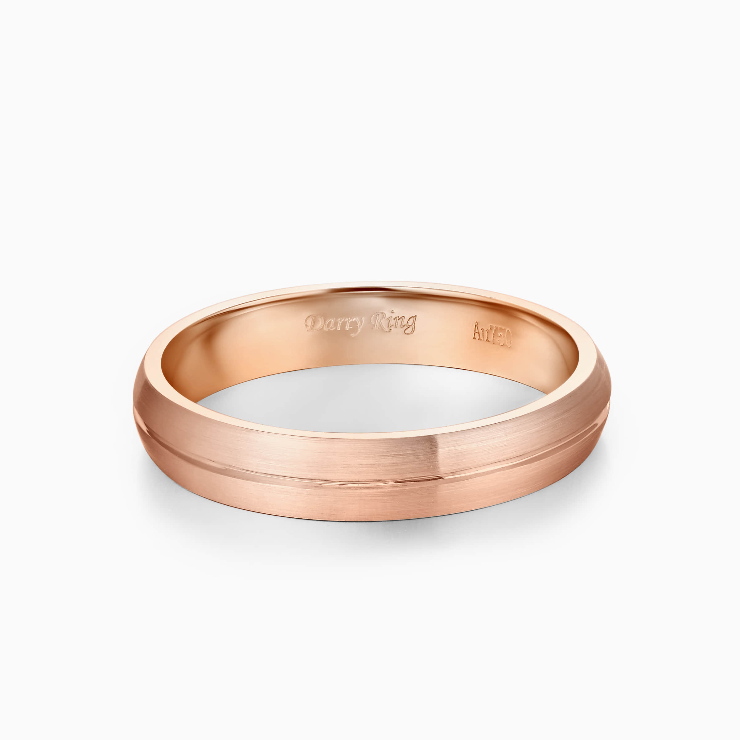 Darry Ring male wedding band in rose gold