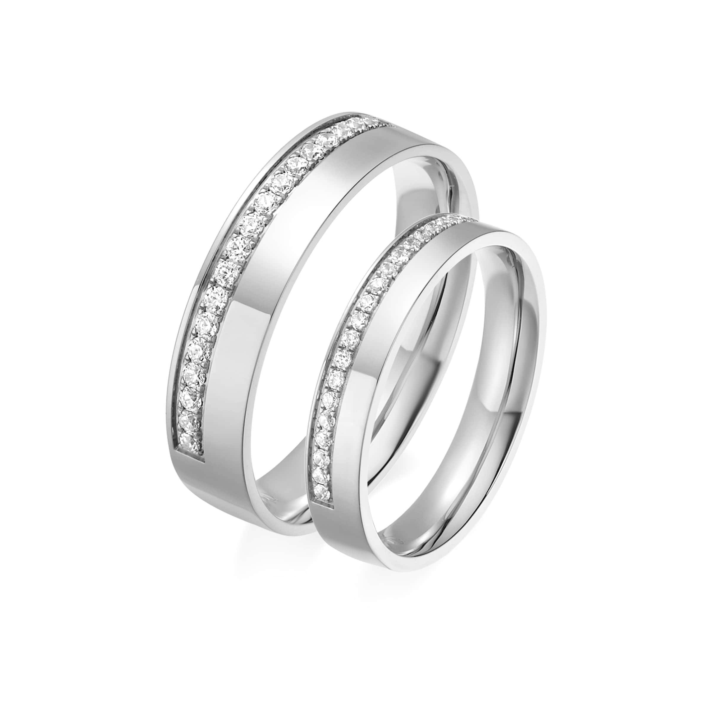 Darry Ring eternity diamond band ring in white gold