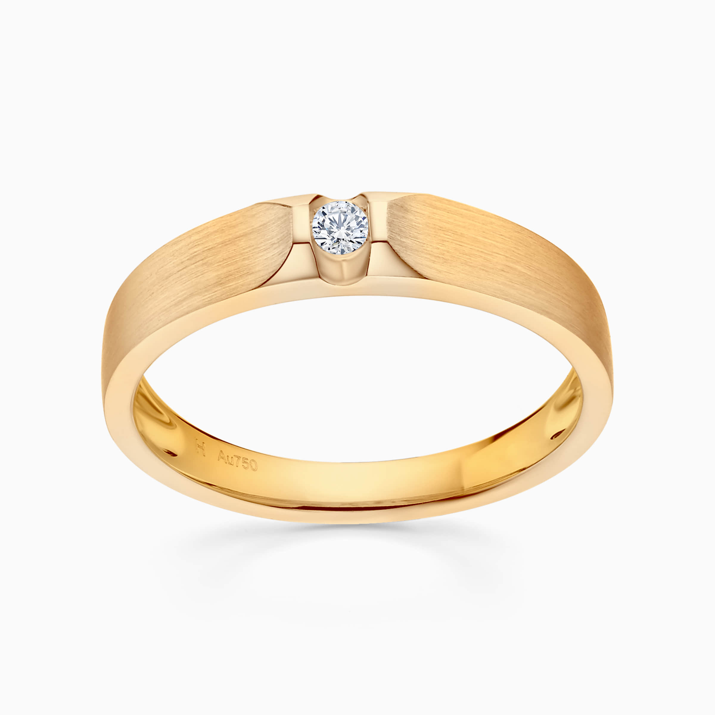 Darry Ring male wedding band in yellow gold