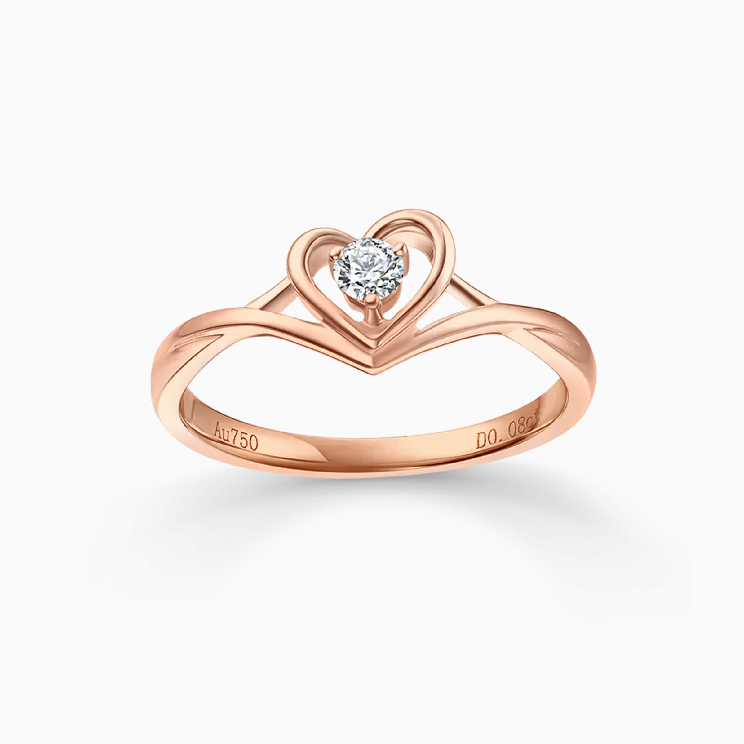 Darry Ring simple promise ring rose gold