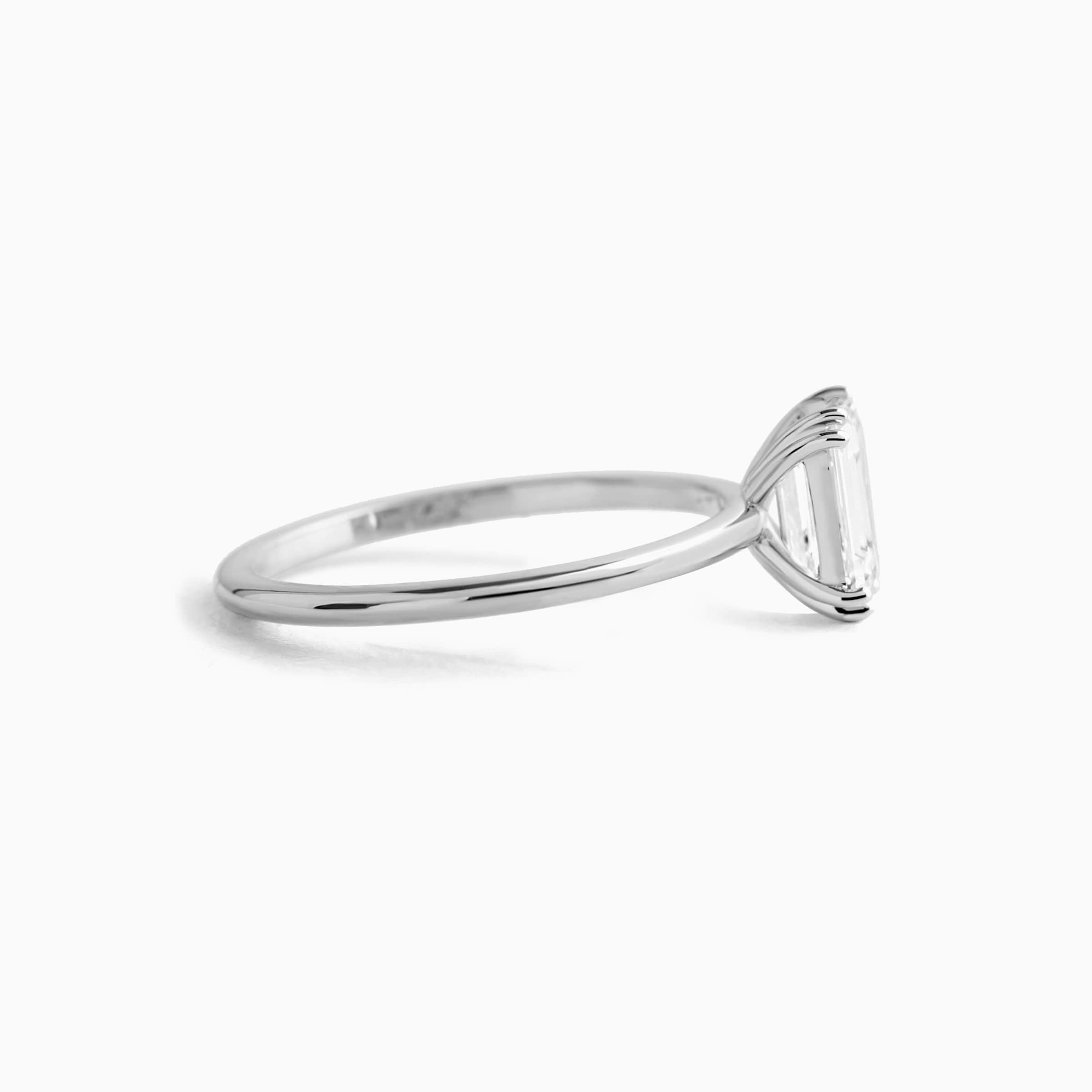 Darry Ring emerald cut engagement ring side view