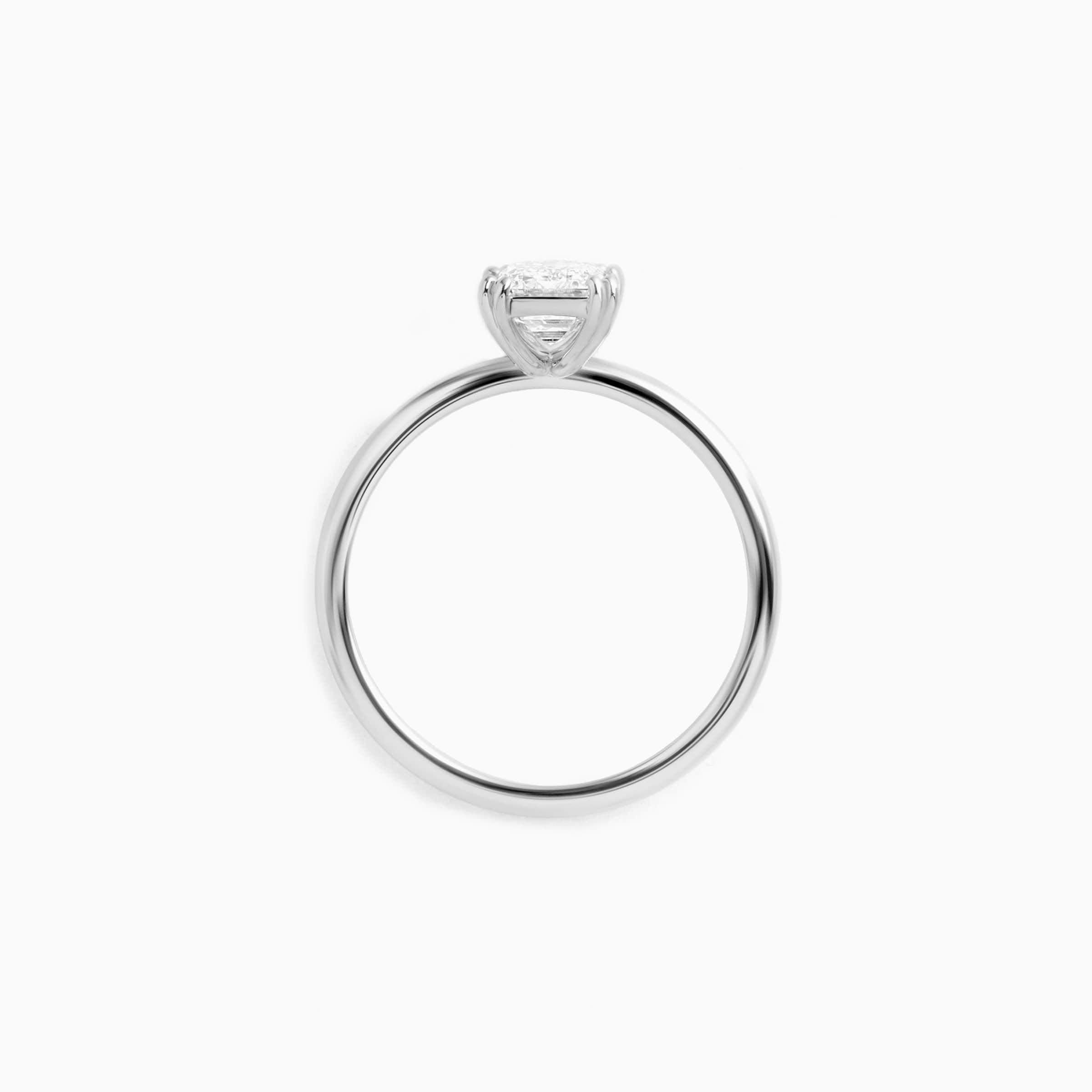 Darry Ring emerald cut engagement ring side view
