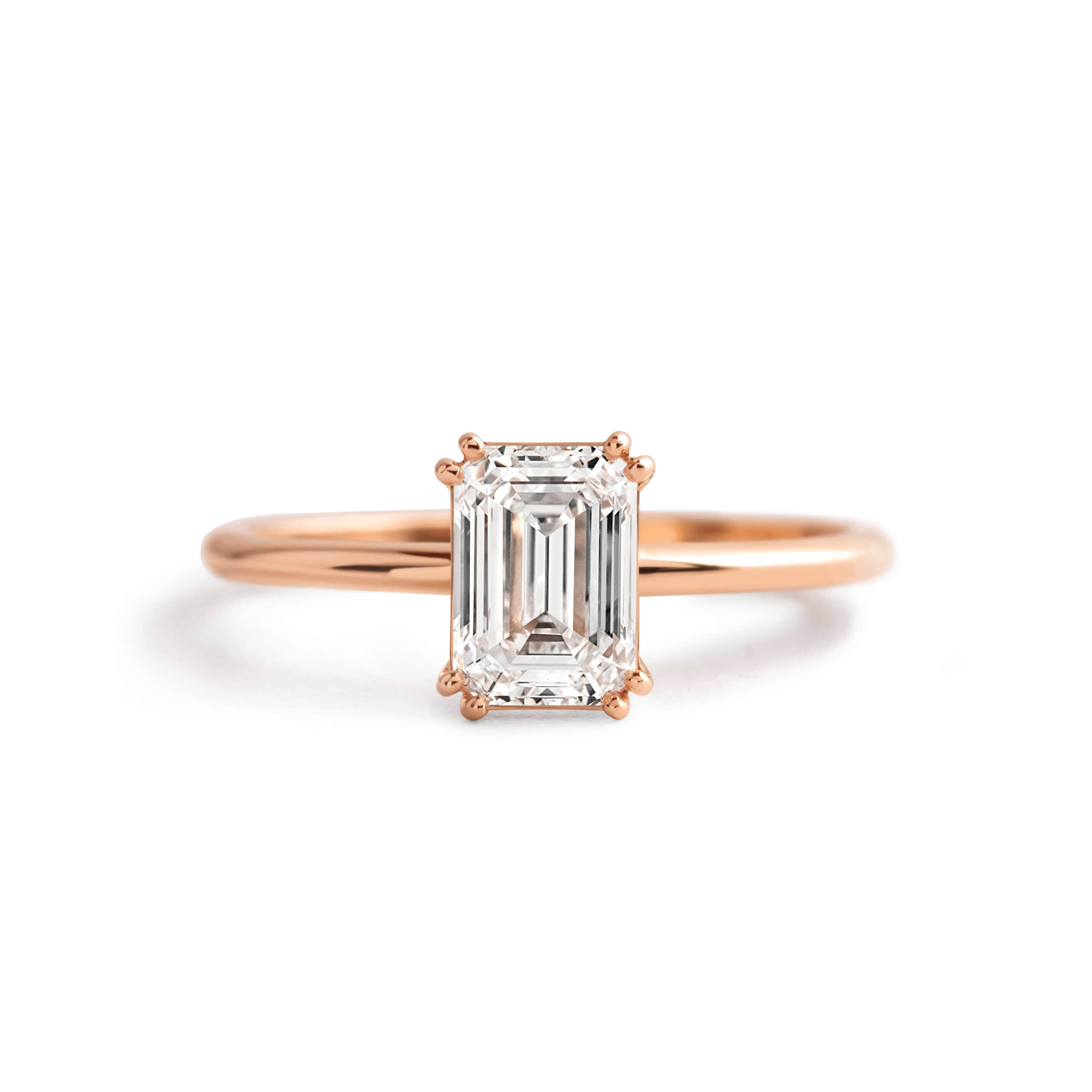 Emerald Cut Diamond Engagement Ring Solitaire - Darry Ring