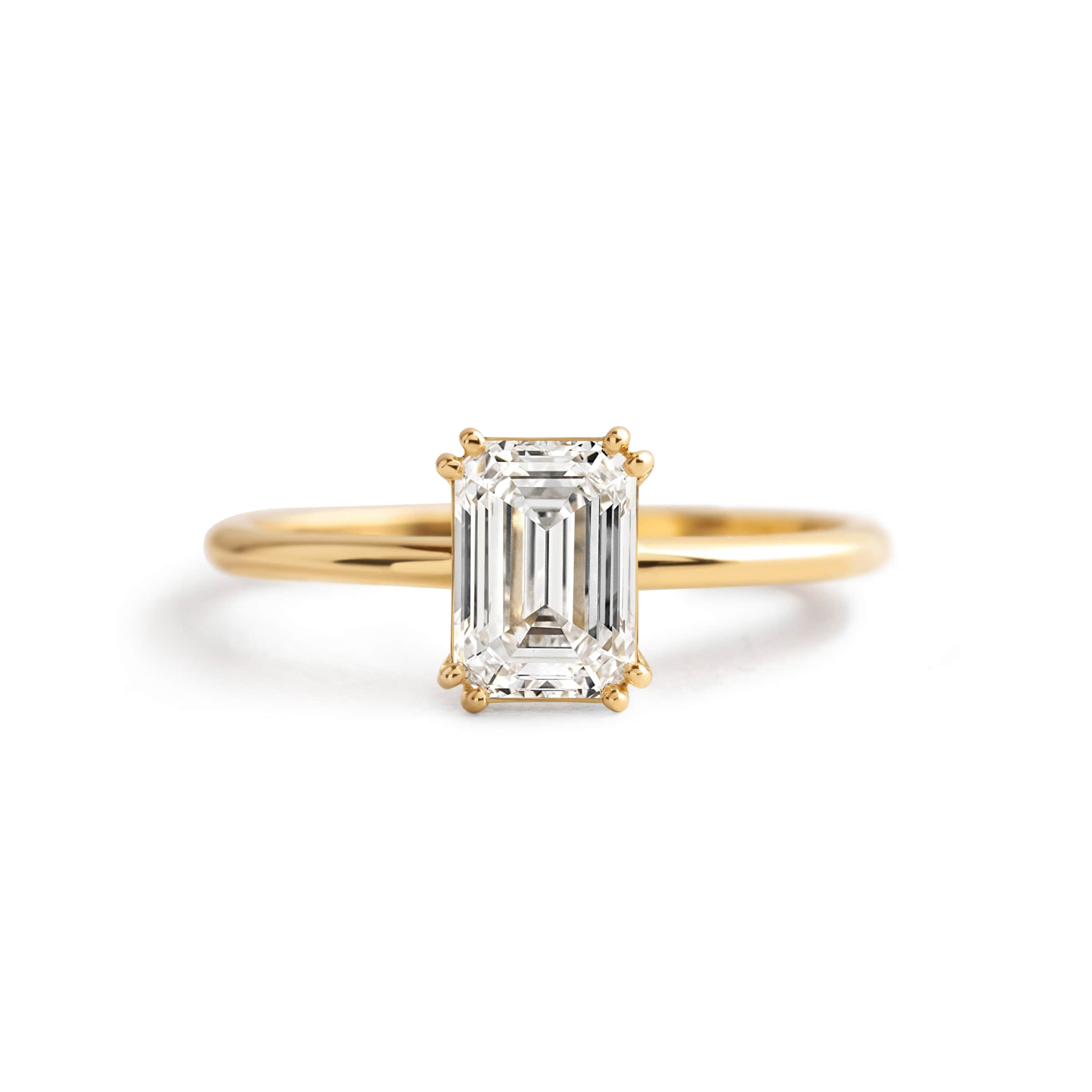Darry Ring emerald cut engagement ring yellow gold