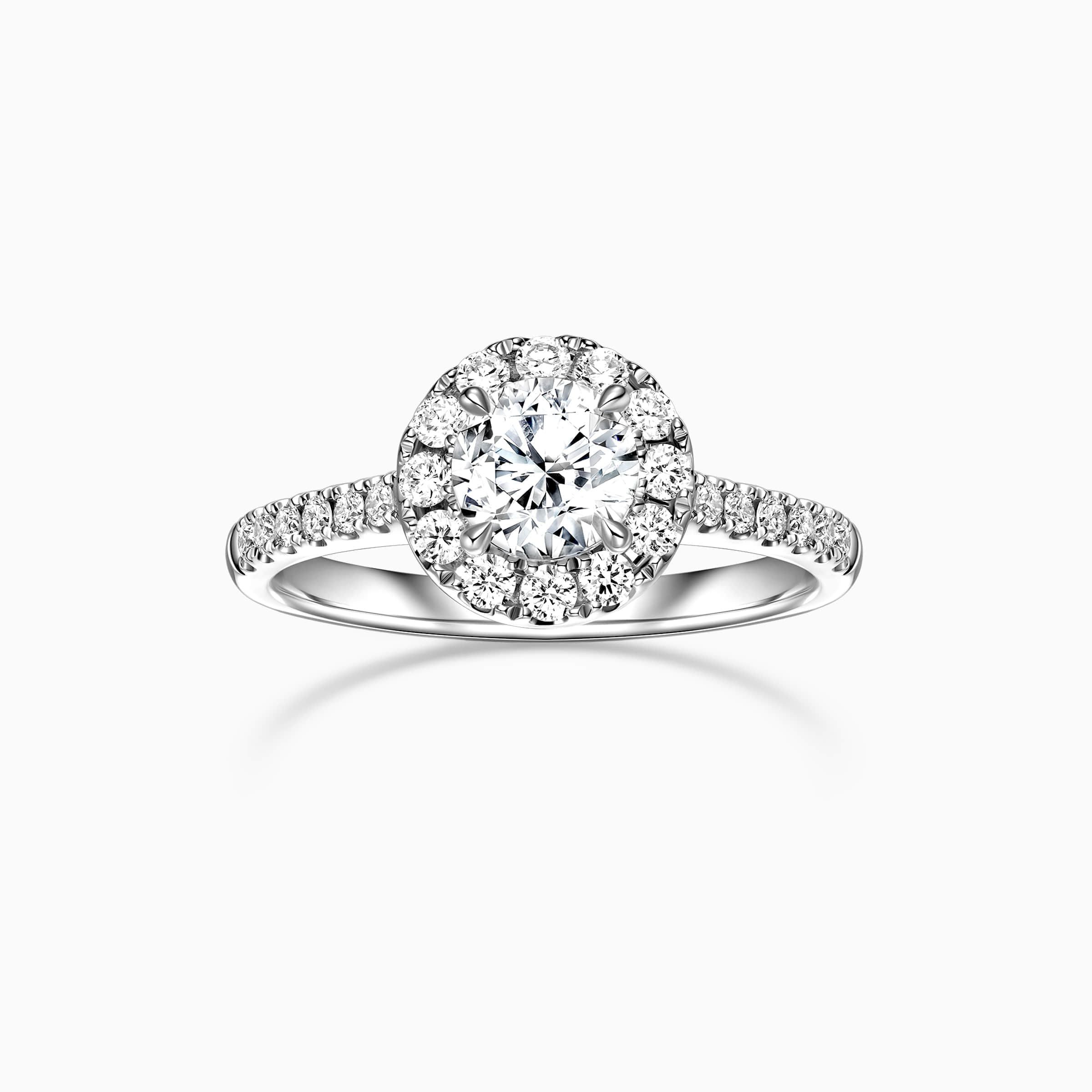 Darry Ring round halo engagement ring white gold
