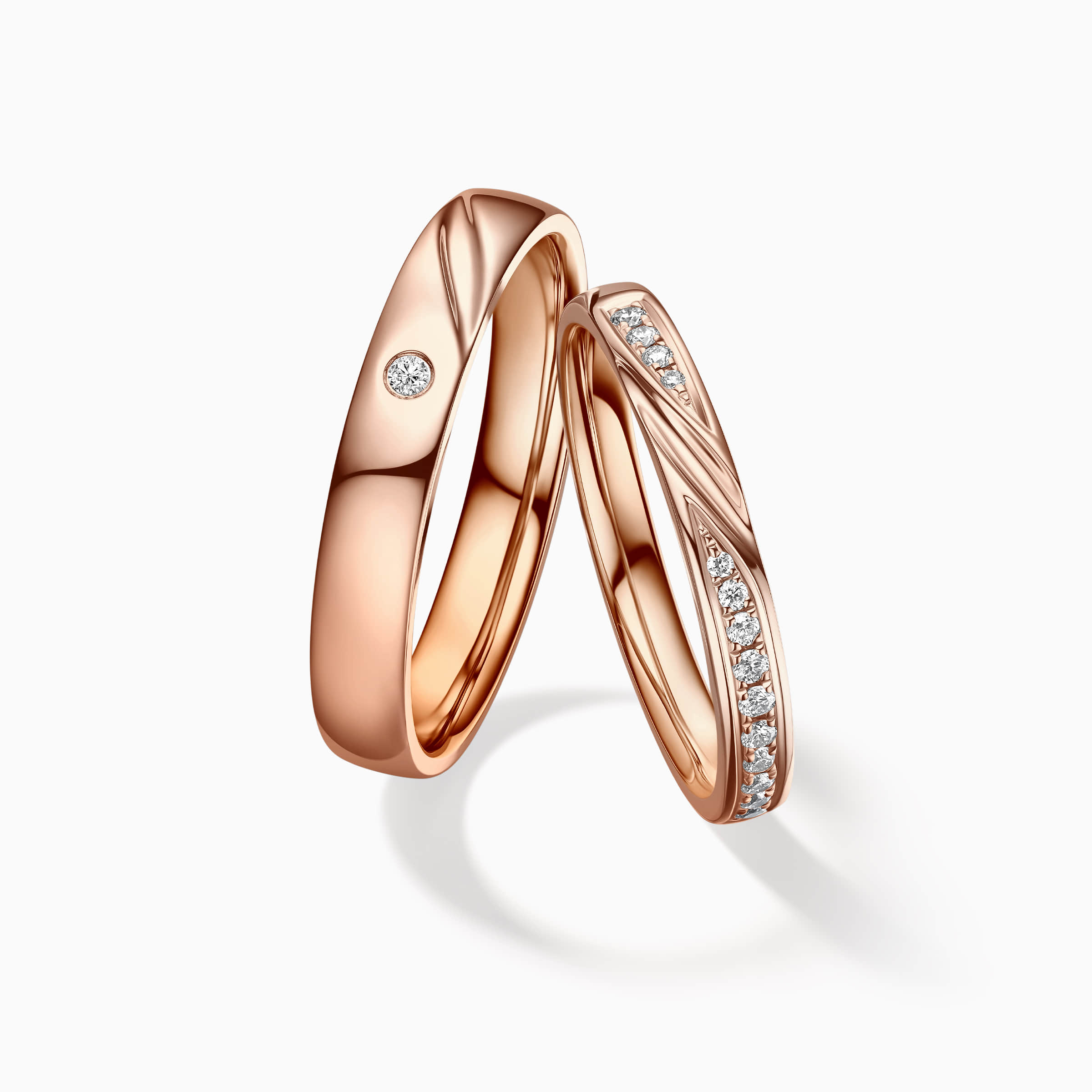 Darry Ring unique wedding ring sets in rose gold