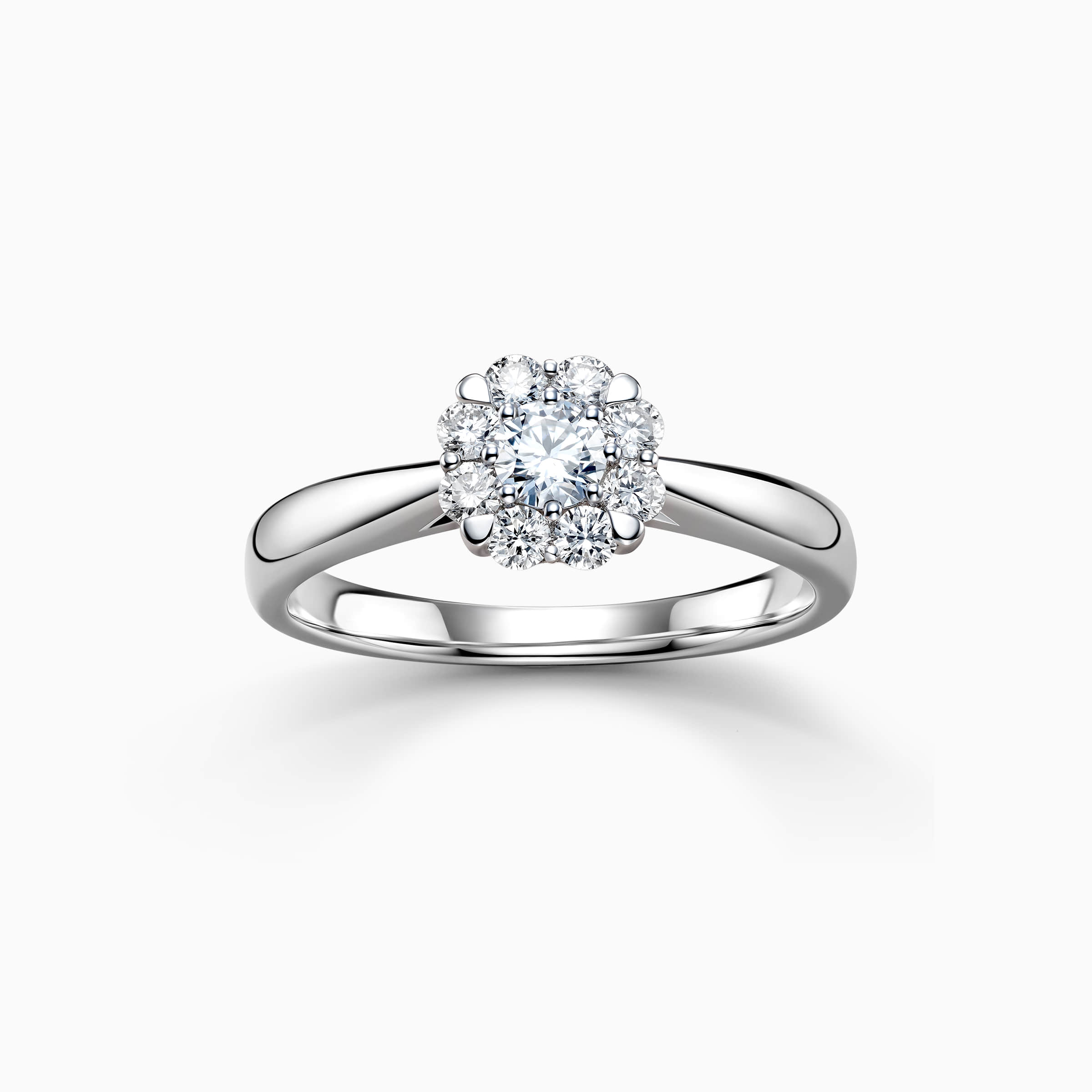 Darry Ring diamond halo promise ring white gold