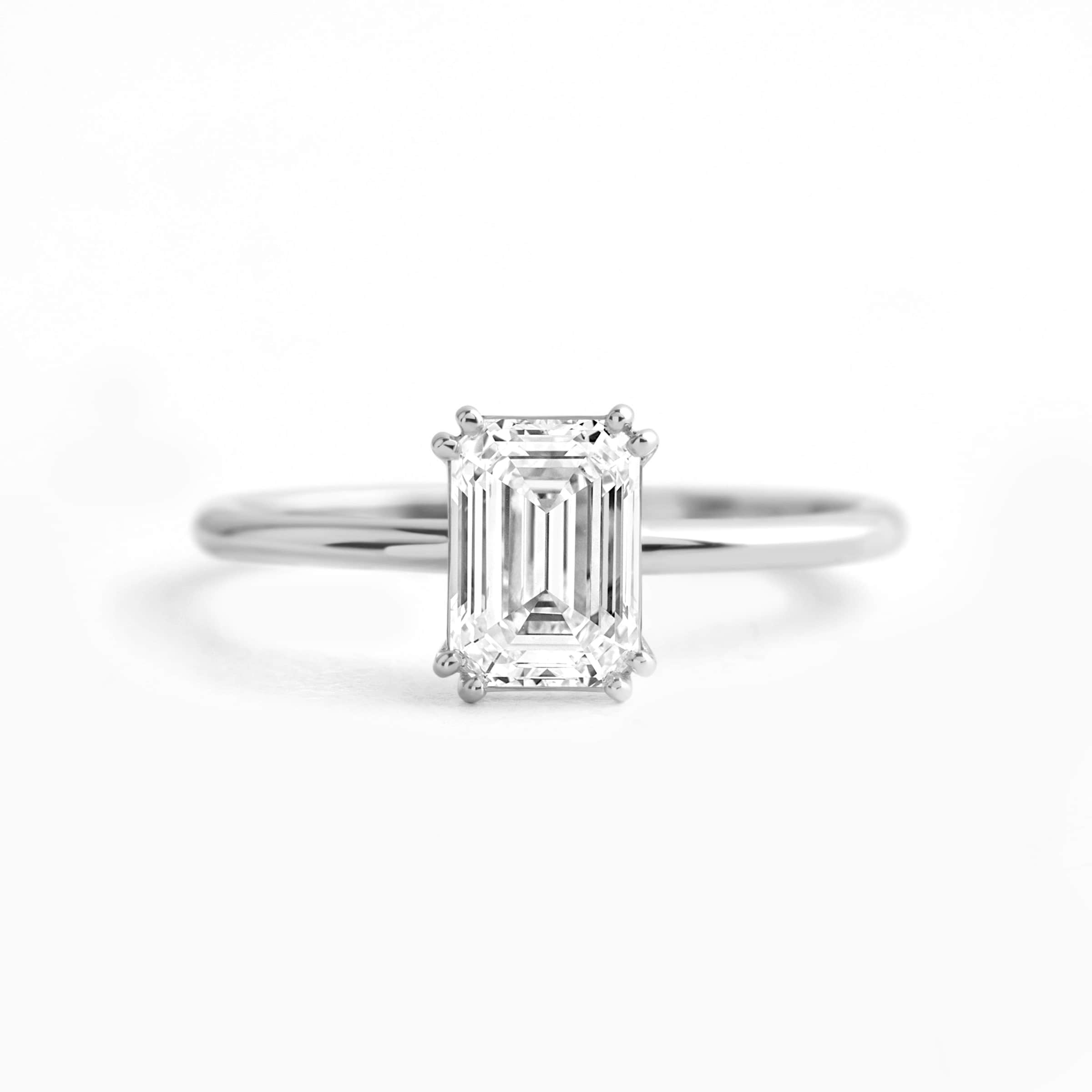 Emerald Cut Diamond Engagement Ring Solitaire - Darry Ring