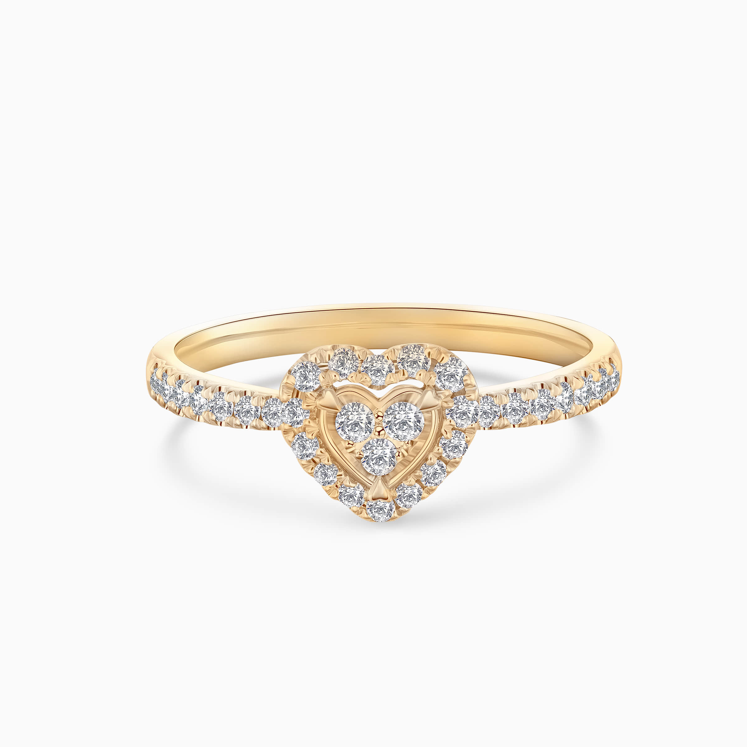 Darry Ring diamond heart shaped ring yellow gold