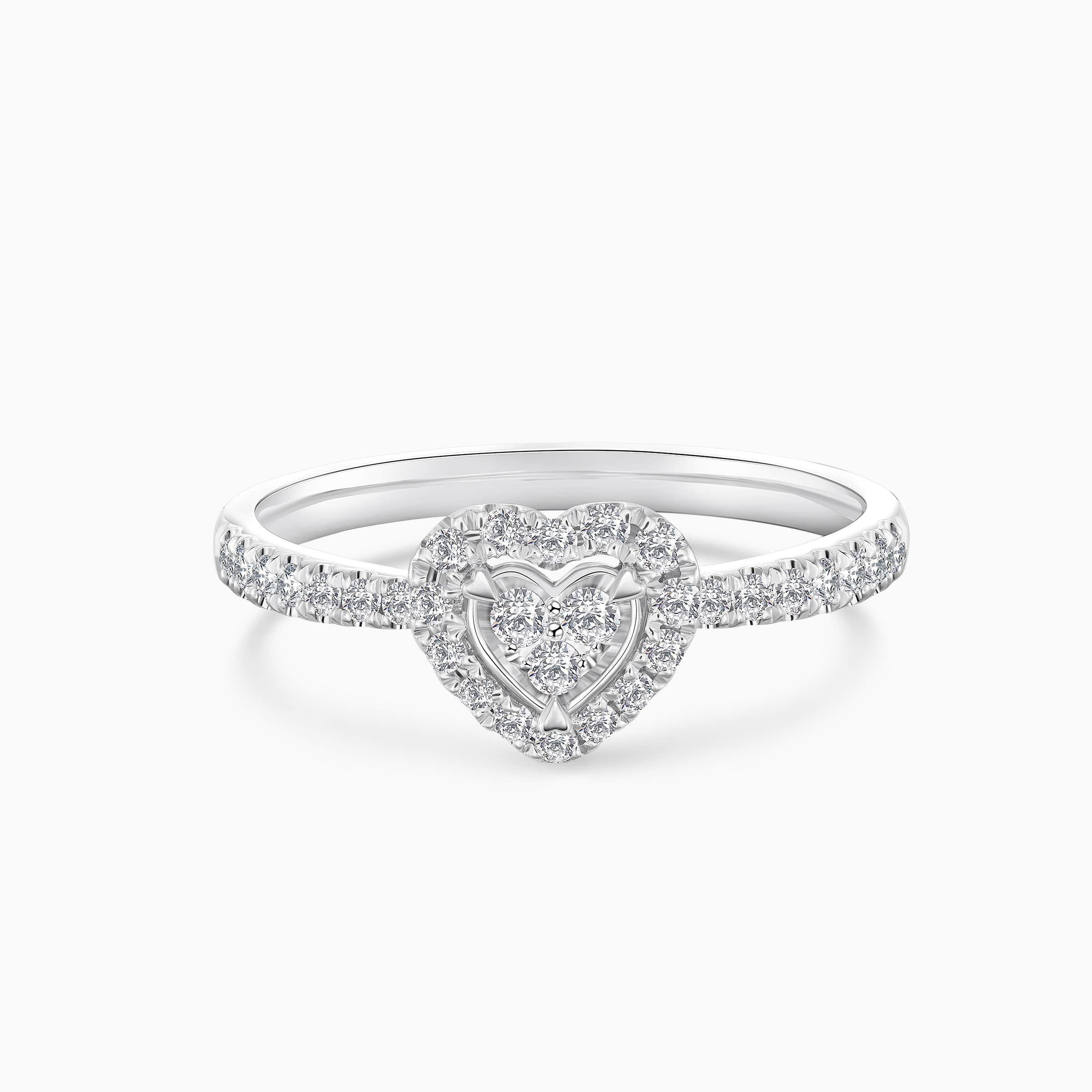 Darry Ring diamond heart shaped ring white gold