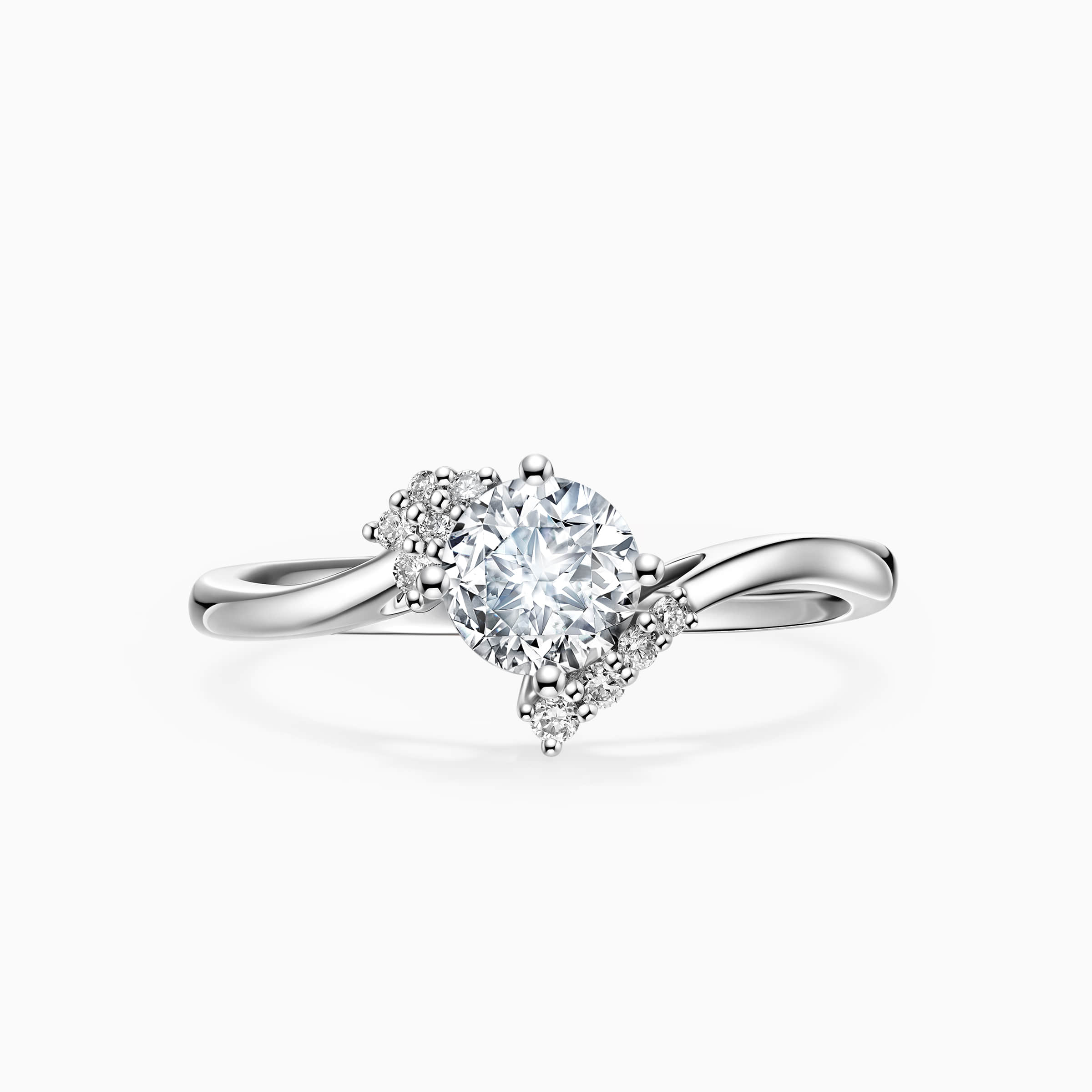 Darry Ring diamond bypass engagement ring front view