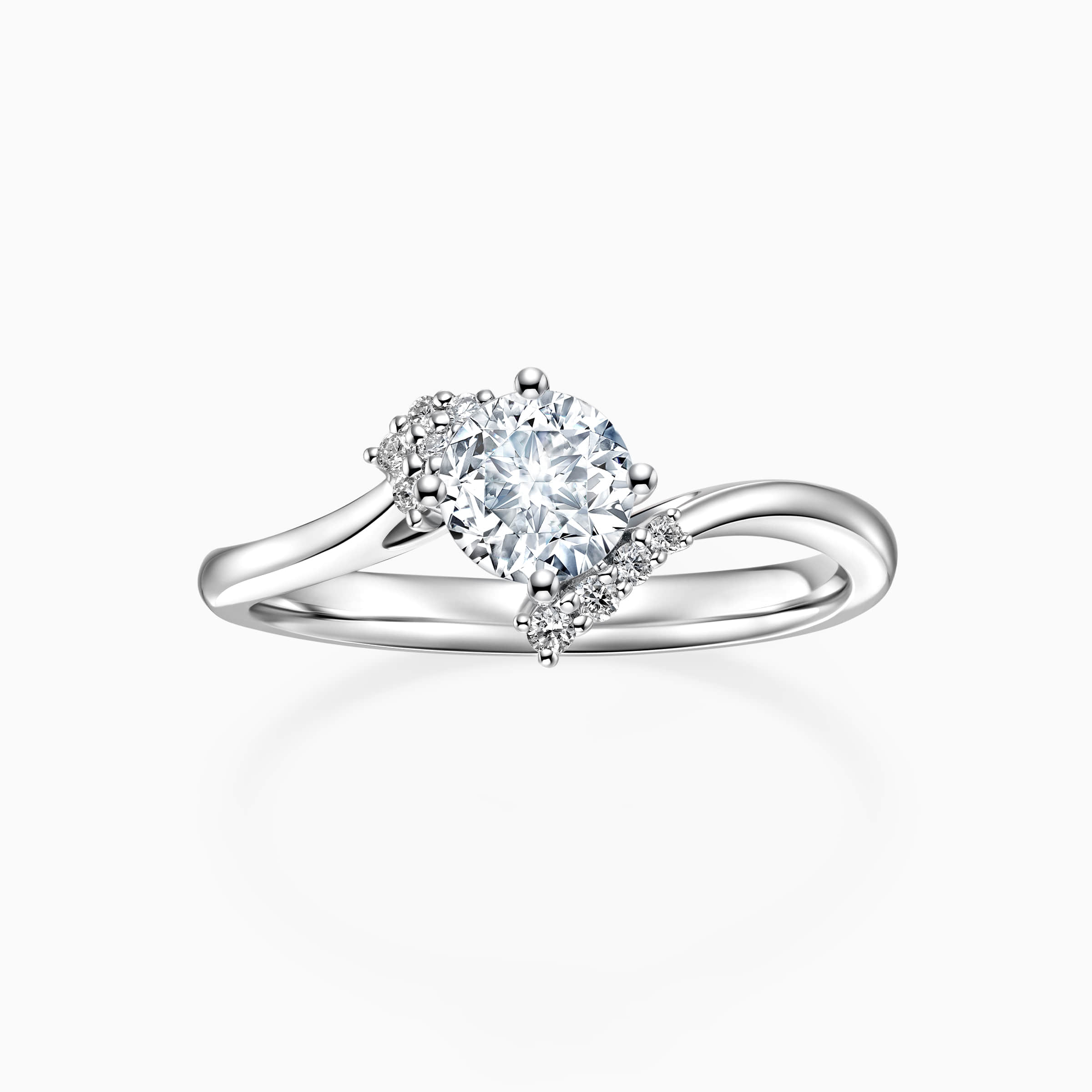 Darry Ring diamond bypass engagement ring white gold