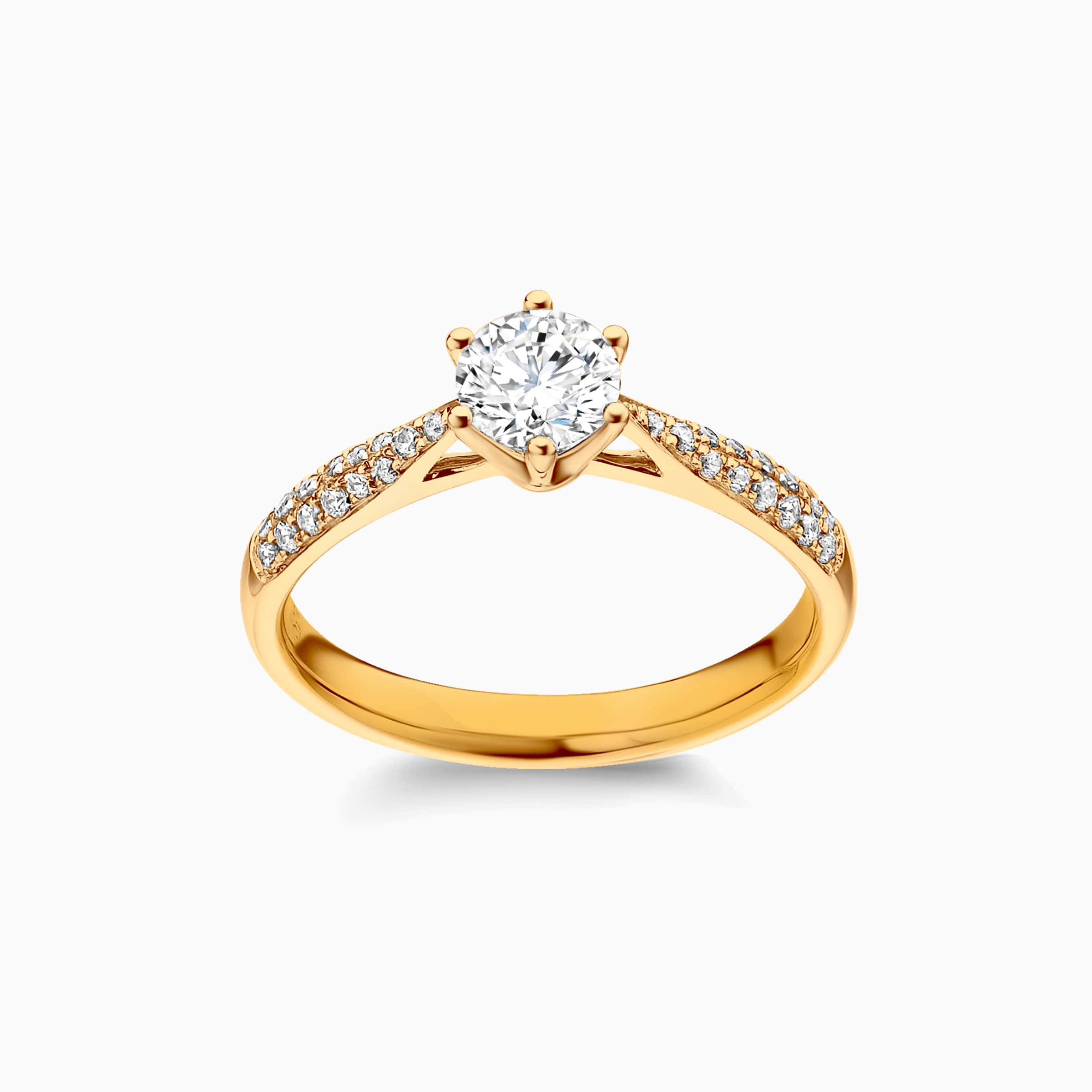 Darry Ring diamond band engagement ring in yellow gold