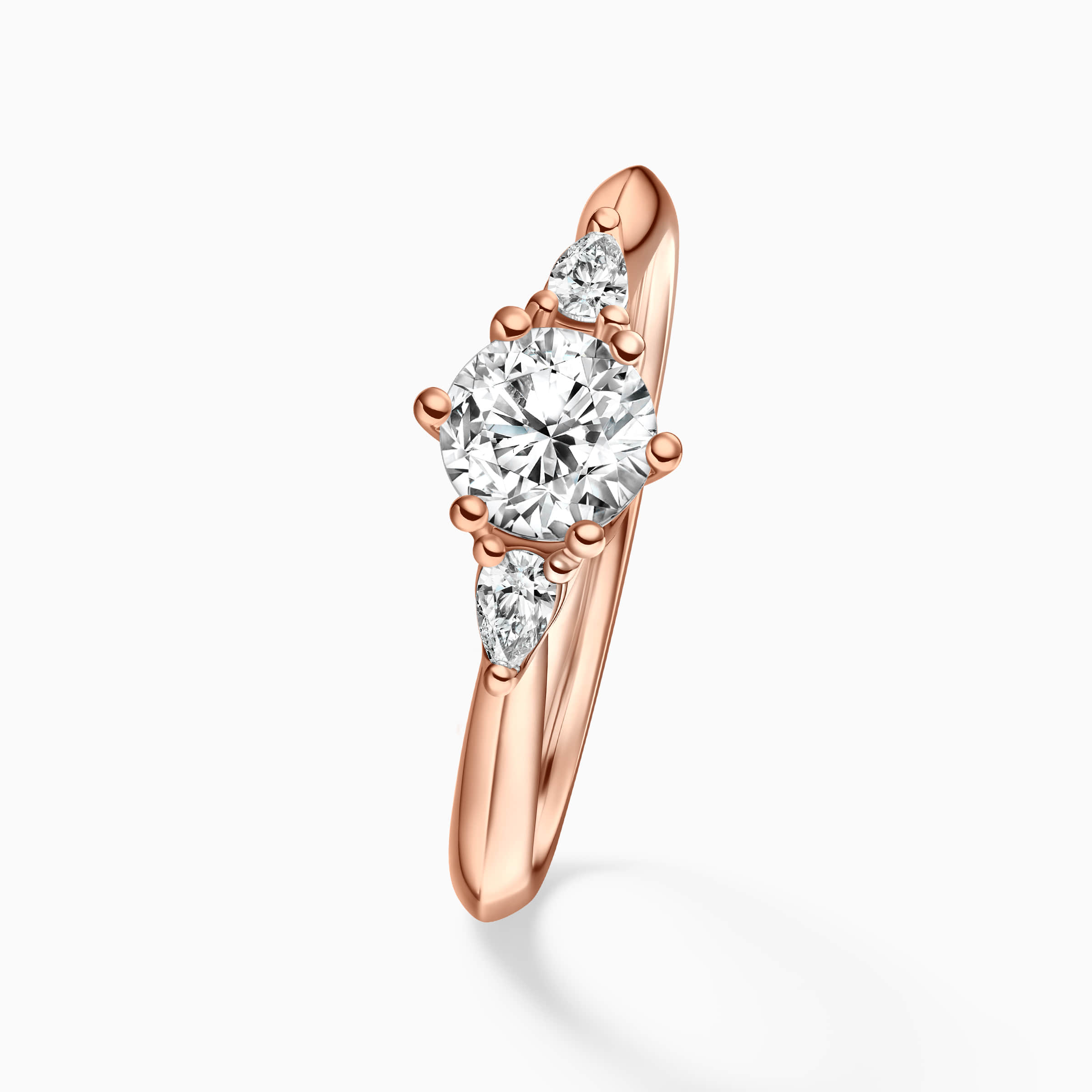 Darry Ring 3 stone engagement ring rose gold