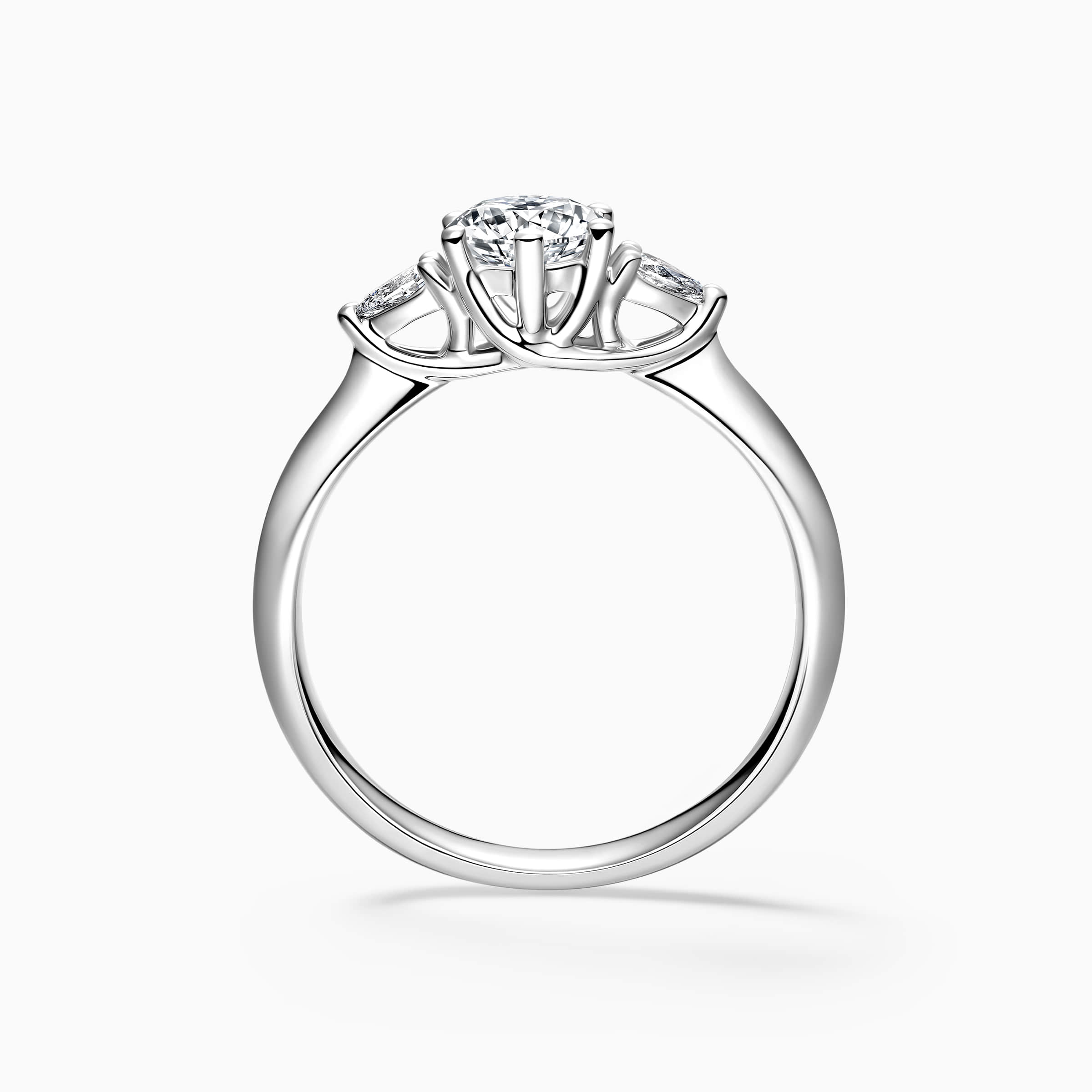 Darry Ring 3 stone engagement ring in platinum