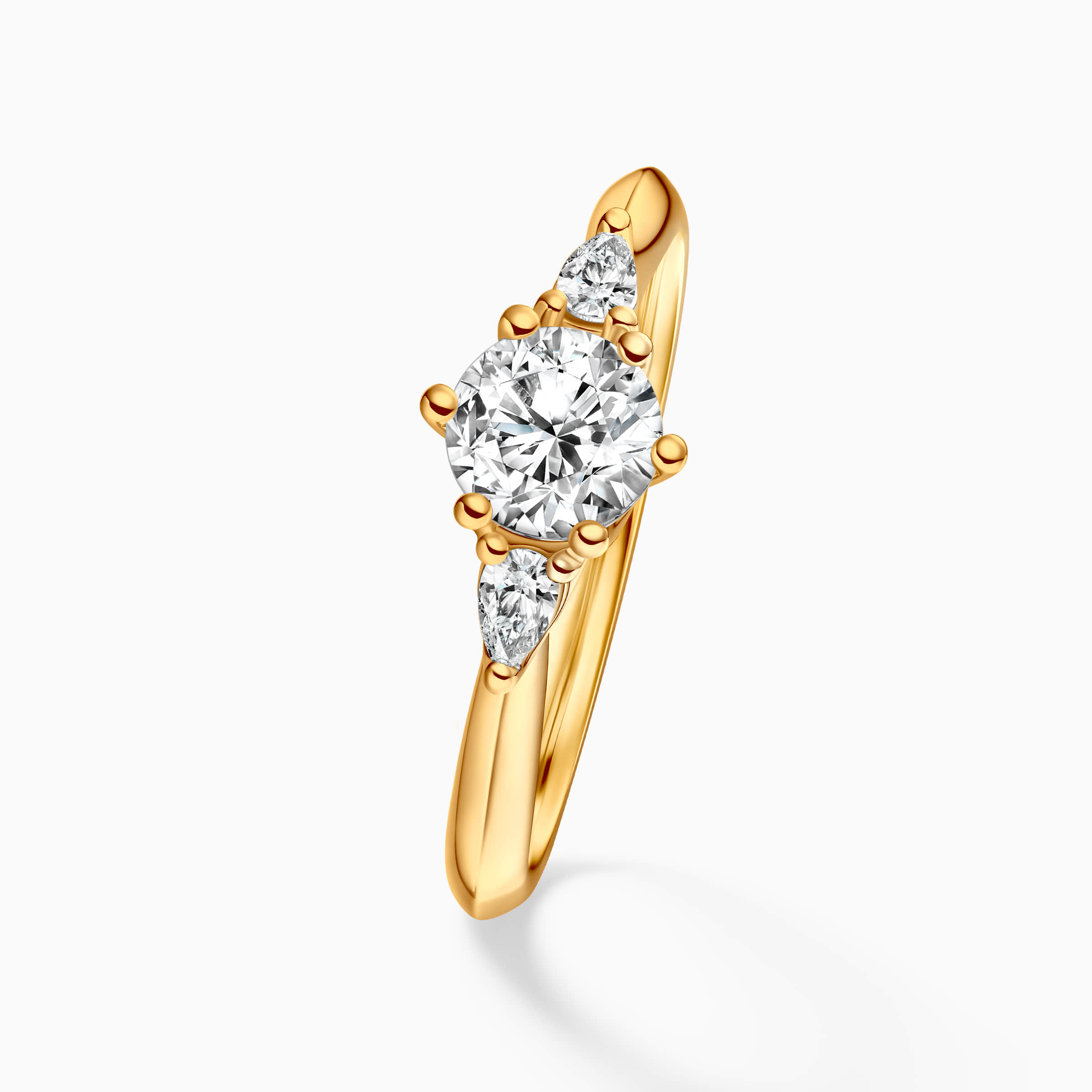 Darry Ring 3 stone engagement ring yellow gold