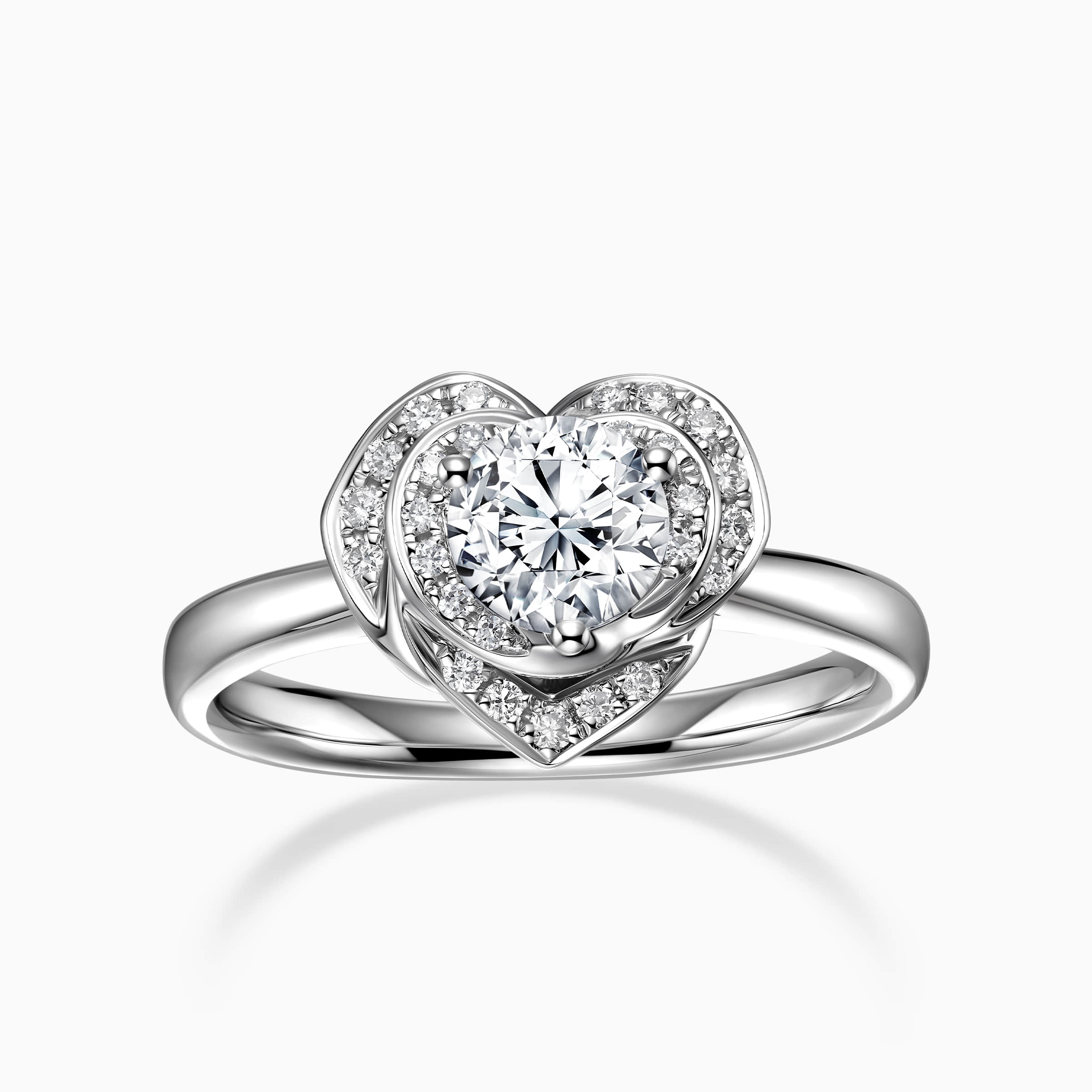 Dazzlingrock Collection 7mm Heart Gemstone & Diamond Halo Pendant On 18" Silver Chain - View #8