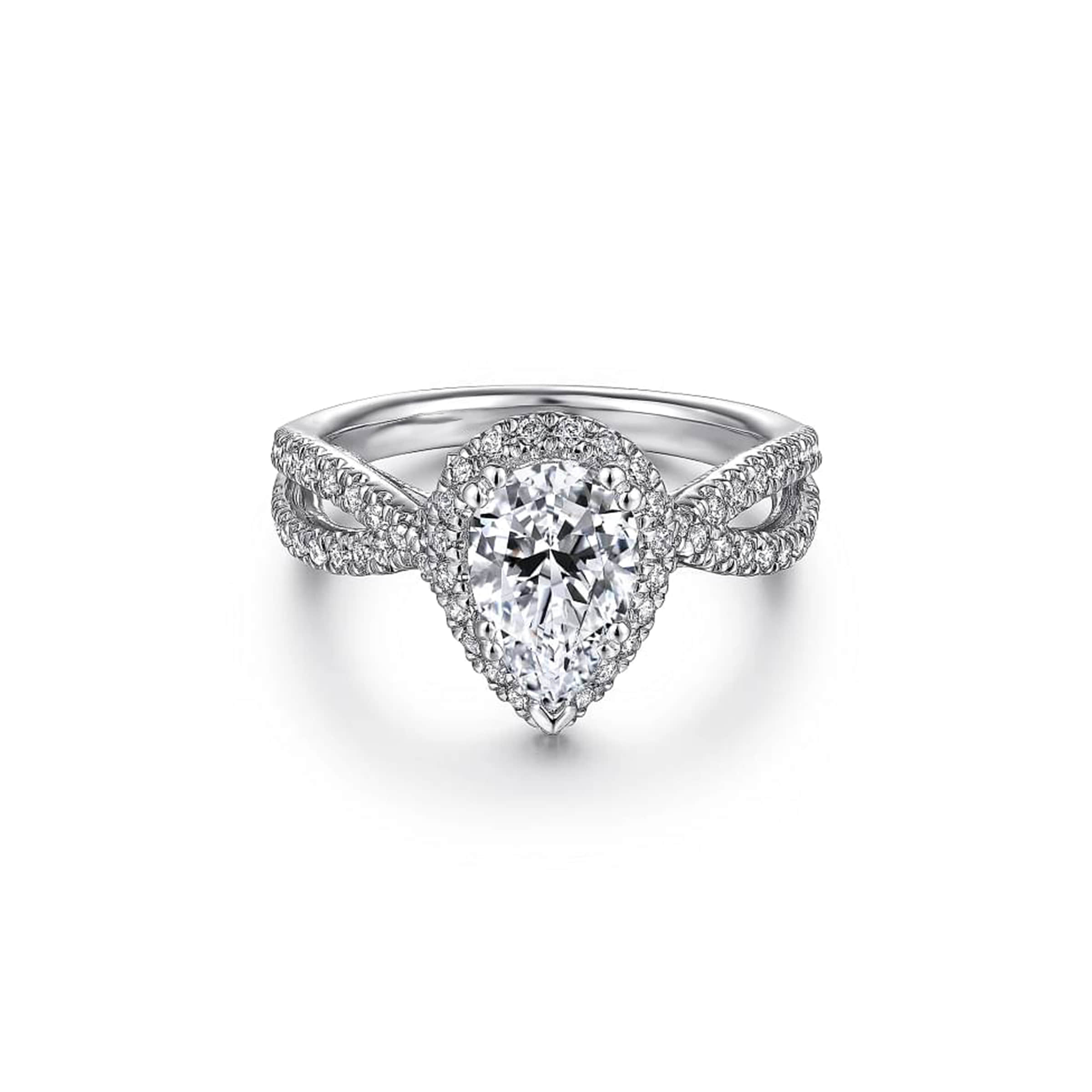 Darry Ring pear cut engagement ring white gold