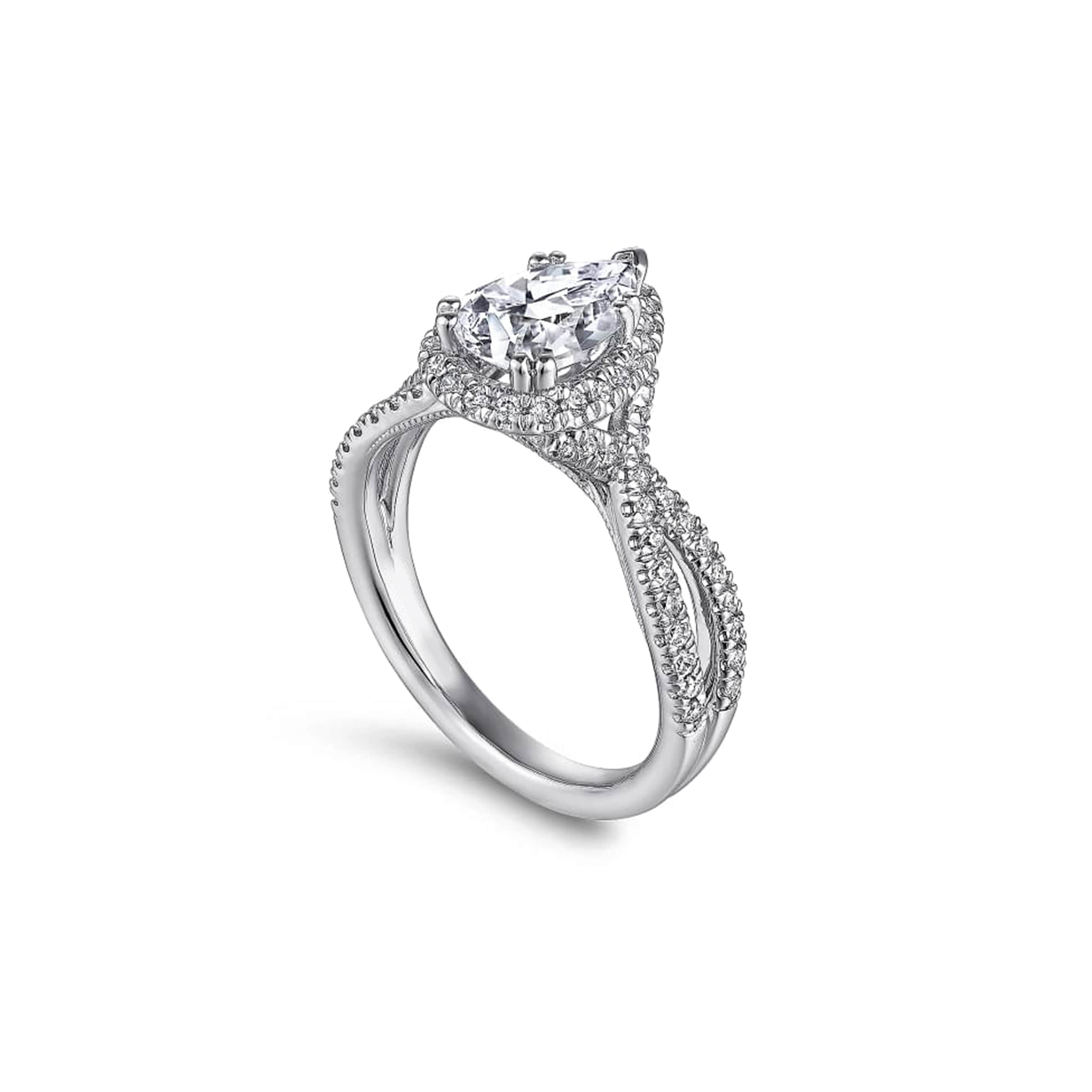 Darry Ring pear cut engagement ring white gold