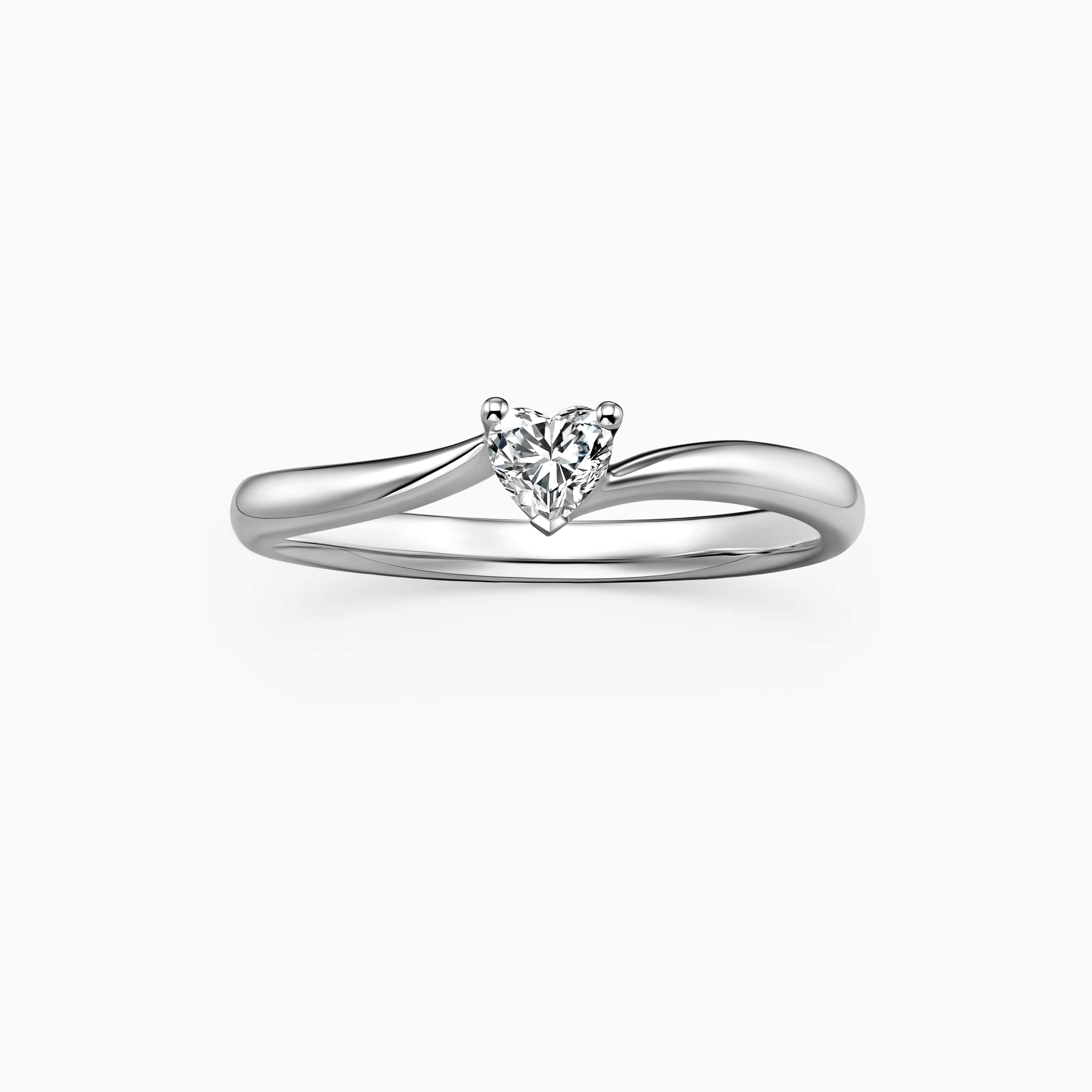 Darry Ring heart shaped solitaire engagement ring