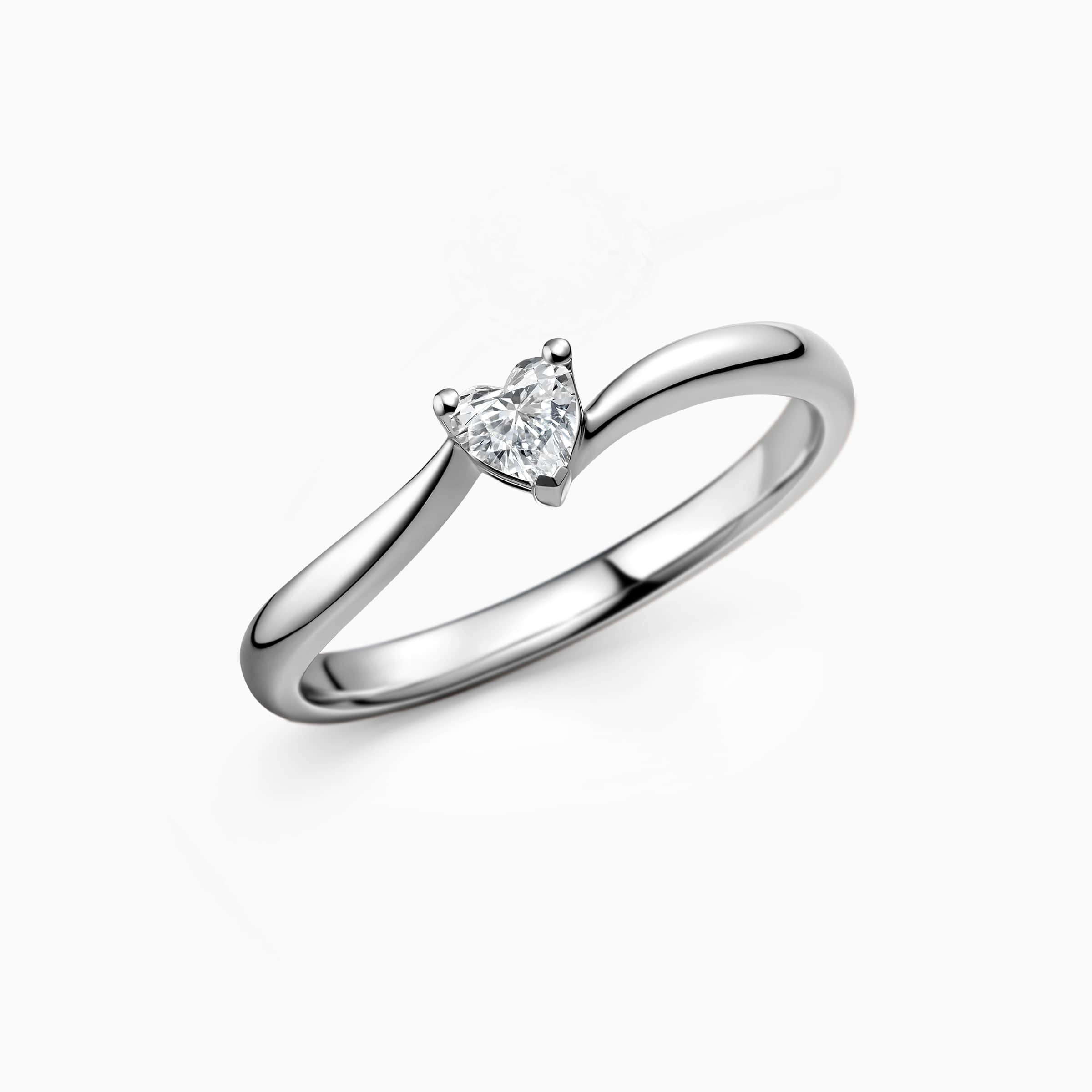 Darry Ring heart shaped solitaire engagement ring