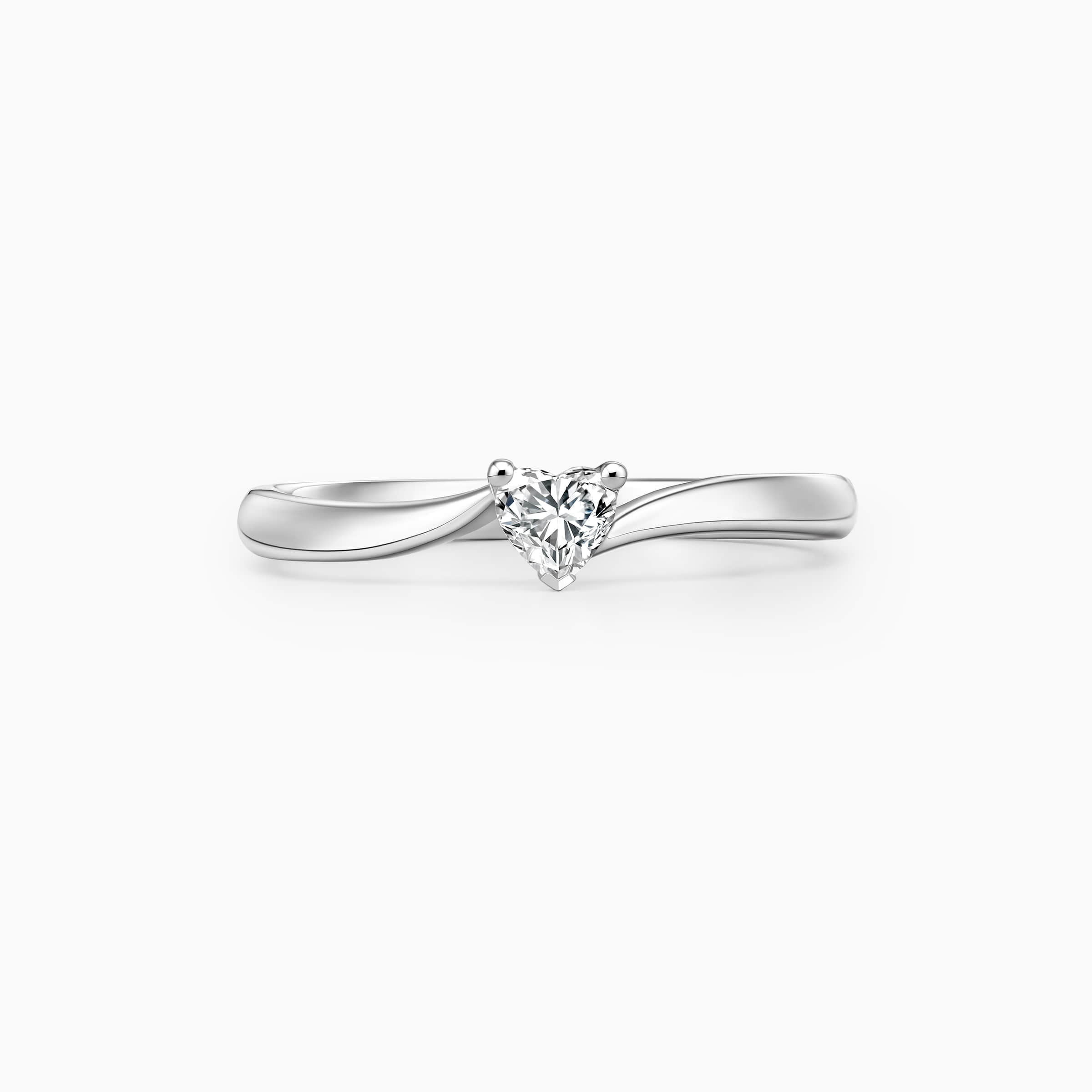 Darry Ring heart shaped solitaire engagement ring