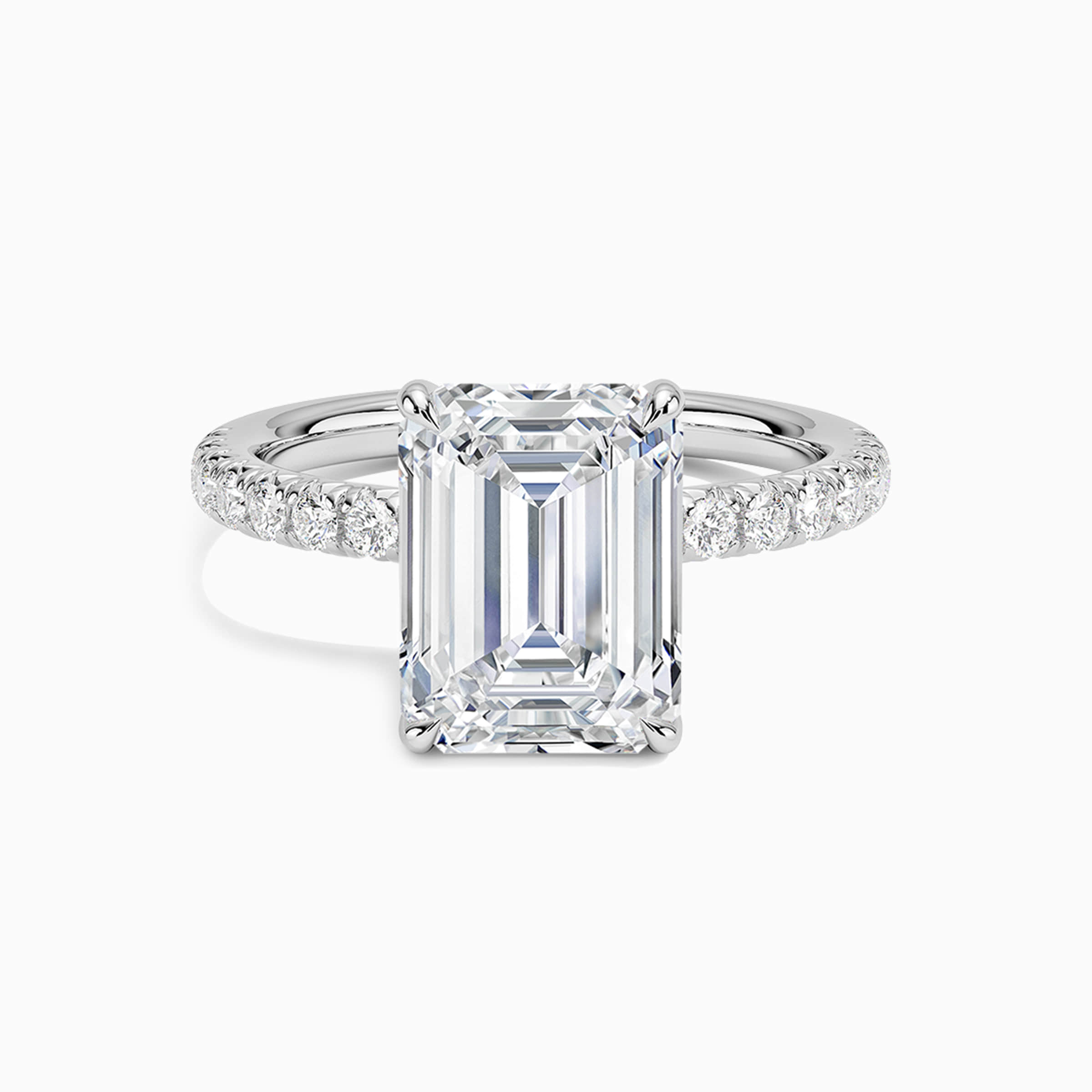 Darry Ring emerald cut engagement ring white gold