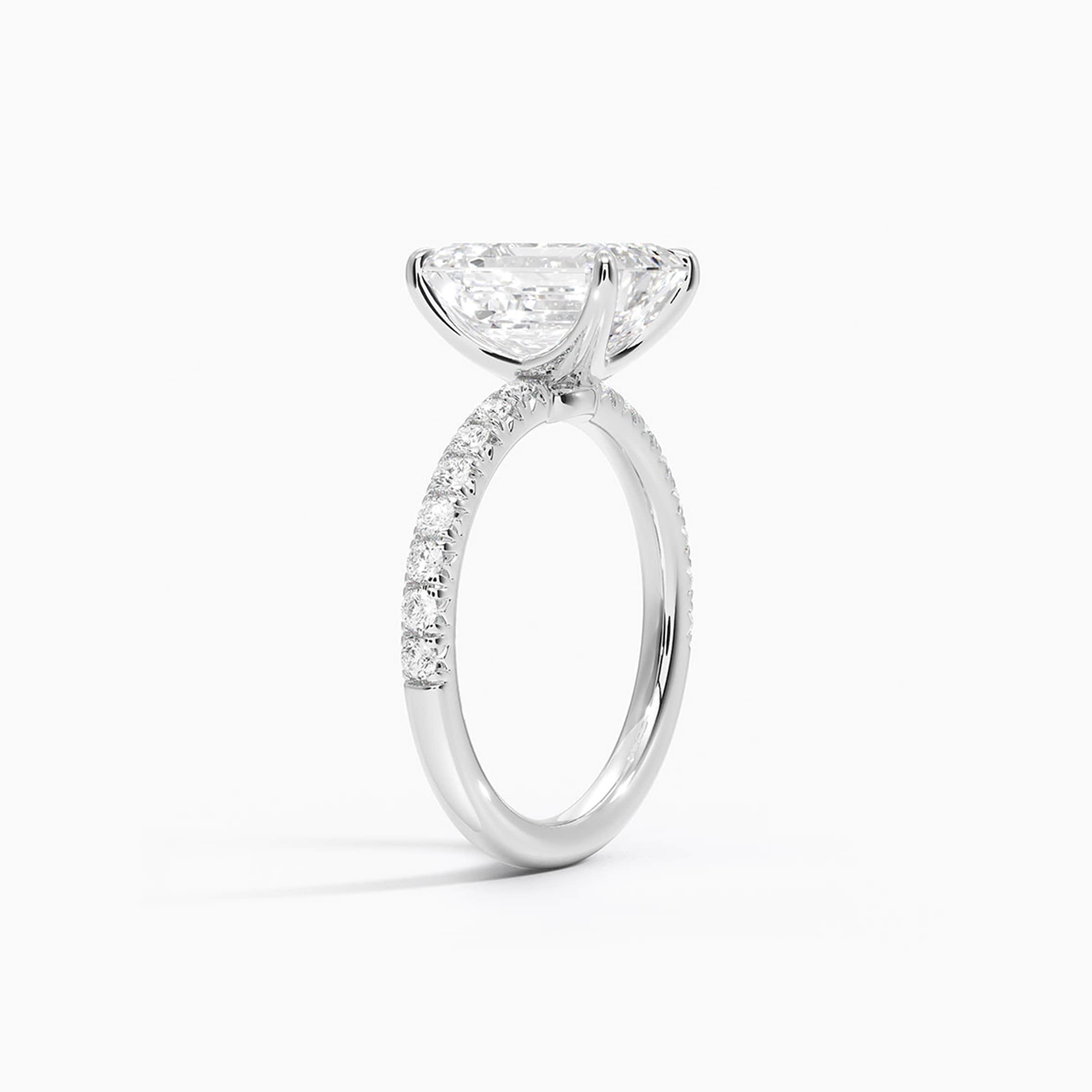 Darry Ring emerald cut engagement ring white gold