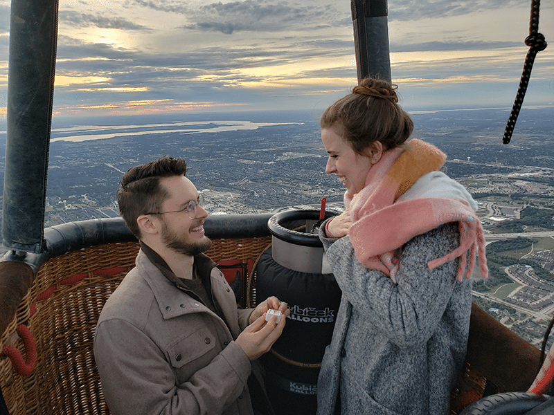 Propose in a Hot Air Balloon